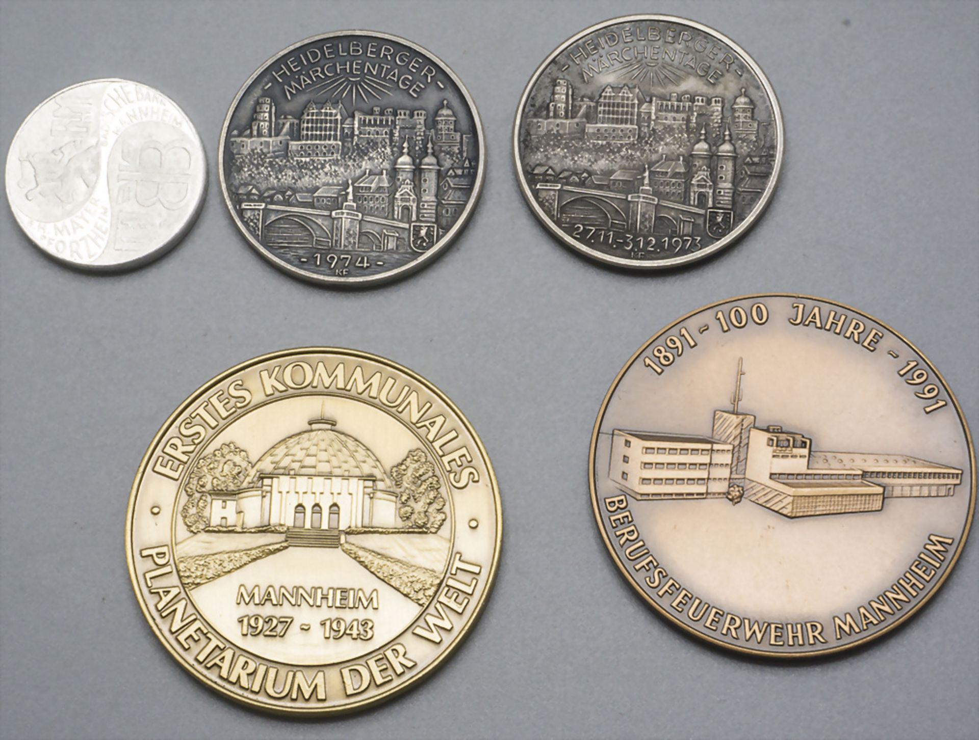 Sammlung Medaillen 'Mannheim und Heidelberg' / A set of medals