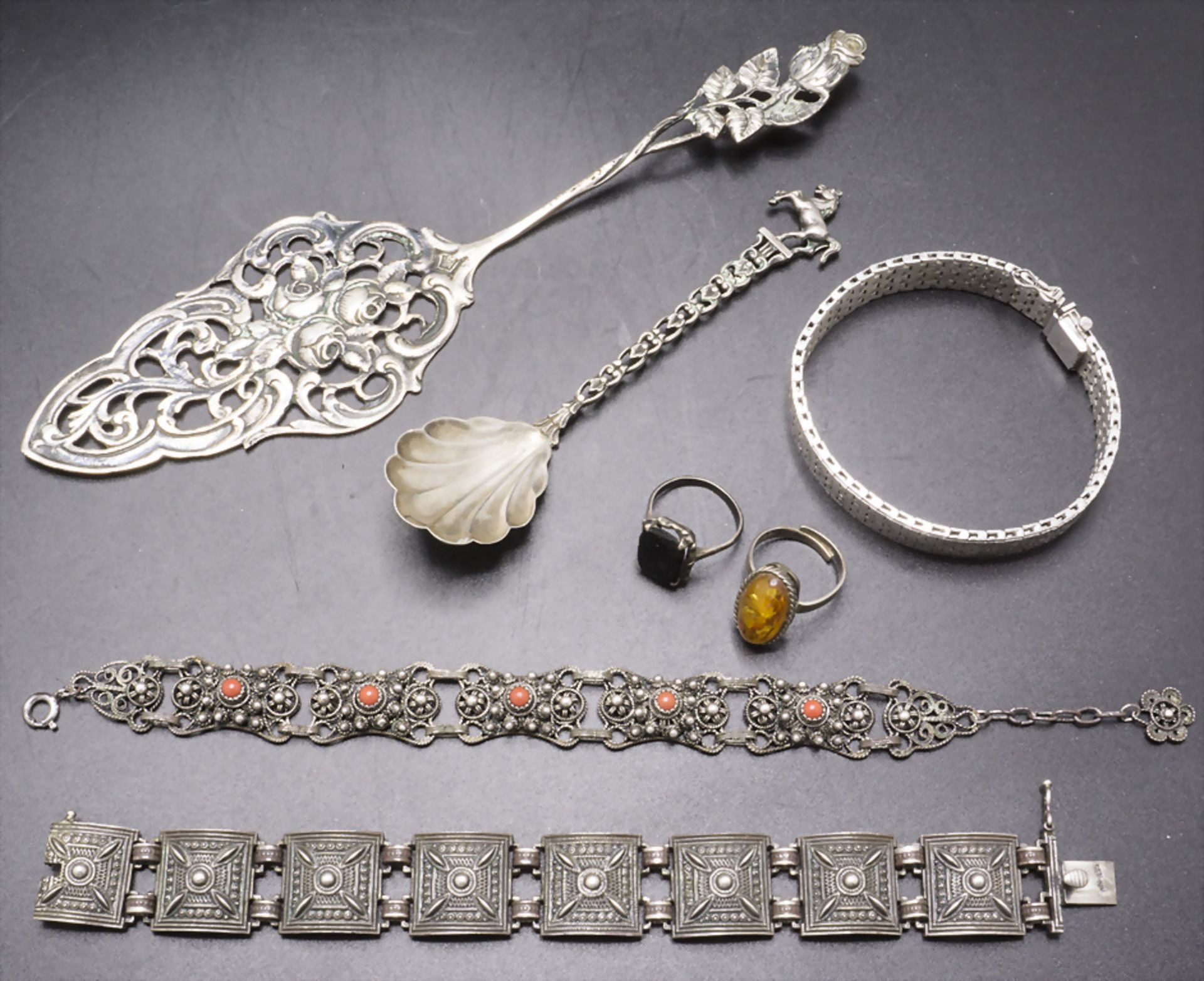 Konvolut Silberteile / Various silver items