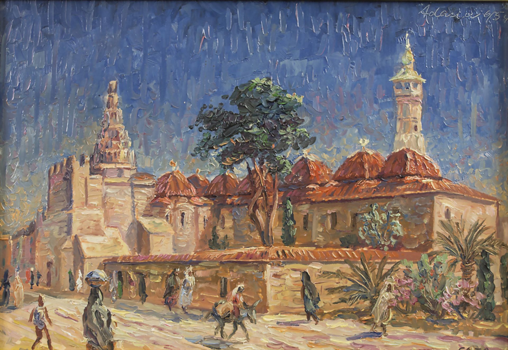Adana, 'Straßenzug mit Moschee' / 'Streetscape with a mosque', Maghreb, 1954