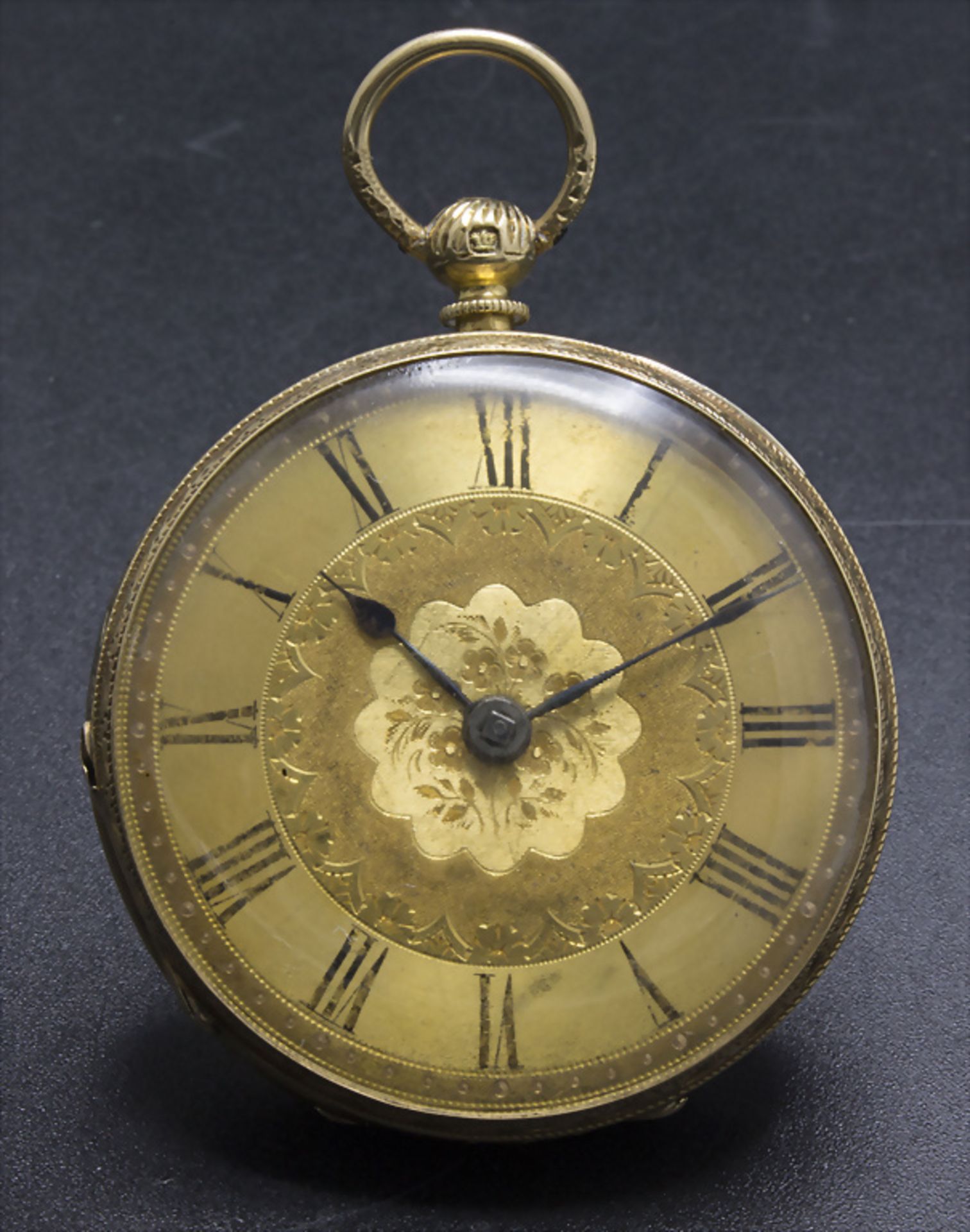 Offene Taschenuhr / An 18k gold pocket watch, Chester, 18. Jh.