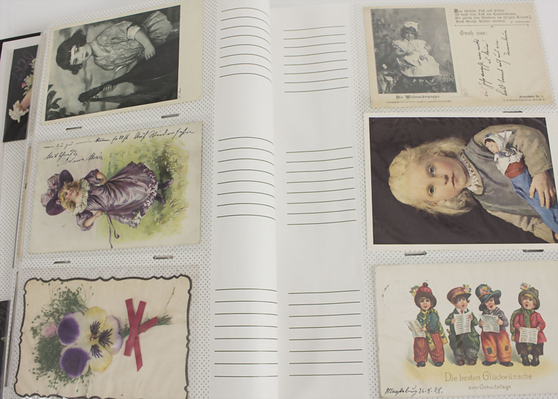 Album Postkarten 'Frauen / Kinder / Humor' / An album with postcards 'Women / Kids / Humor'