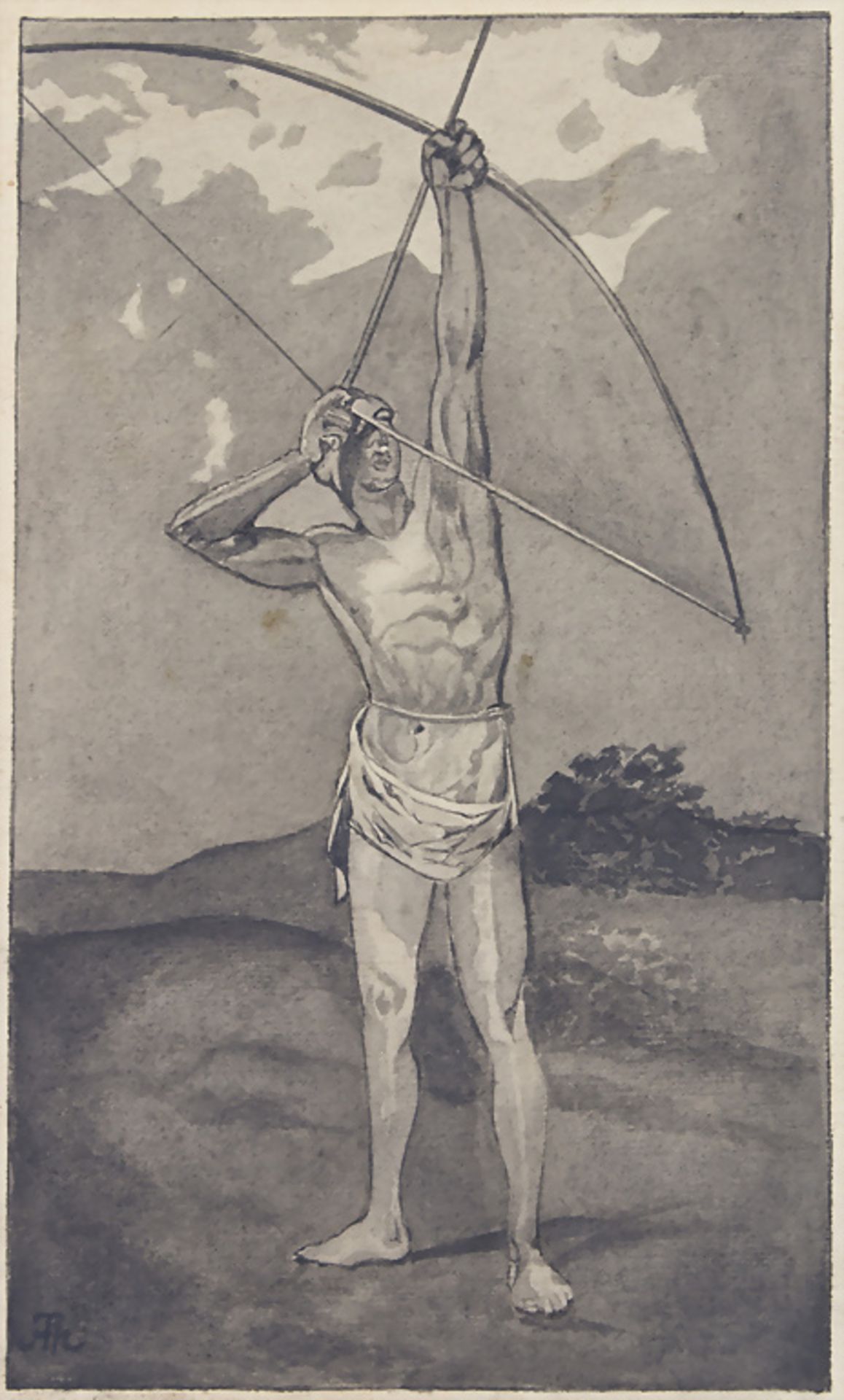 Hans Thoma (1839-1924), 'Der Bogenschütze' / 'The archer'