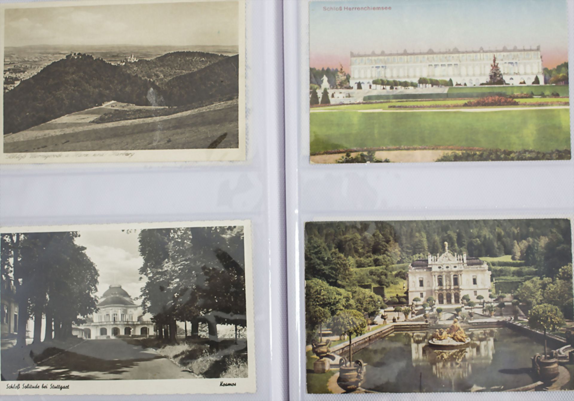 Album Postkarten 'Schlösser' / An album with postcards 'Castles'