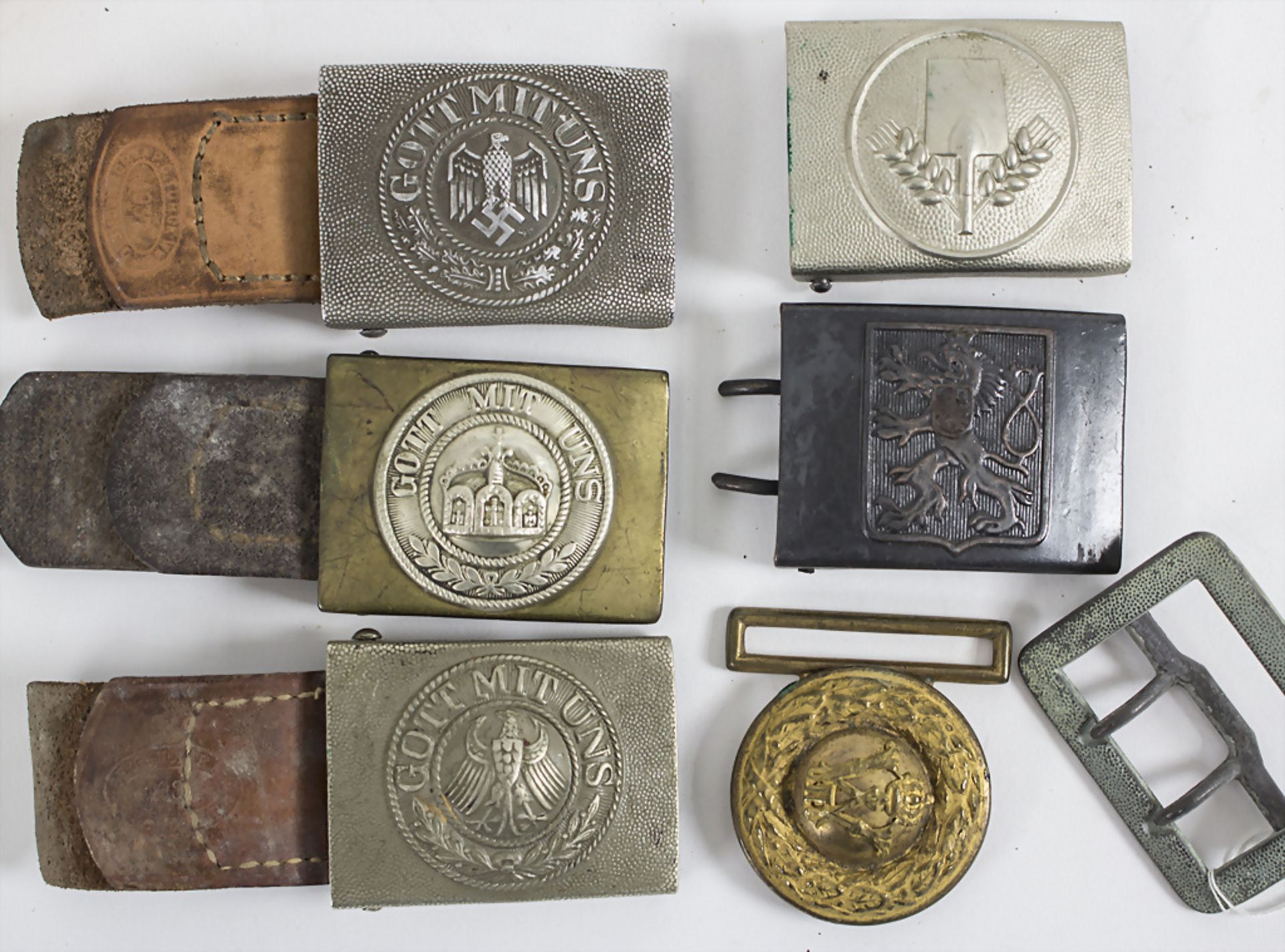 Konvolut Koppelschlösser / A set of belt locks, Erster Weltkrieg bis Bundeswehr