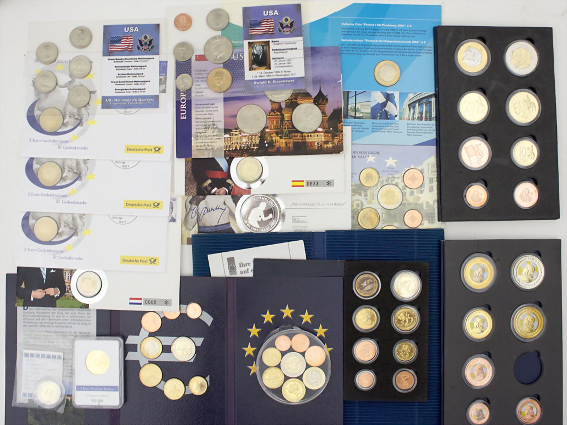 Sammlung Kursmünzensätze und Numisbriefe / A collection of coin sets and numis covers