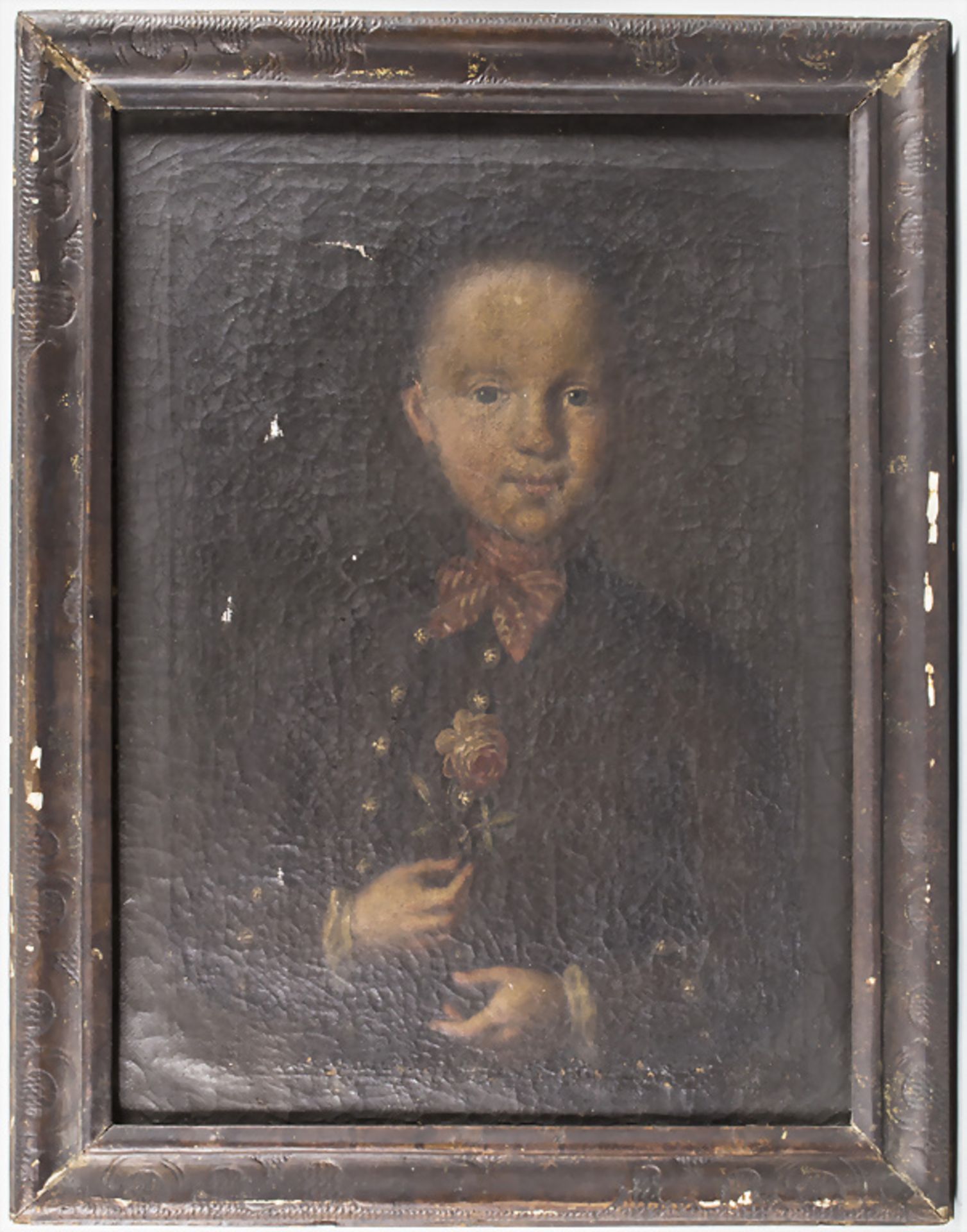 Künstler des 18. Jh., 'Porträt eines adligen Jungen mit Rose' / 'Portrait of a noble boy ...