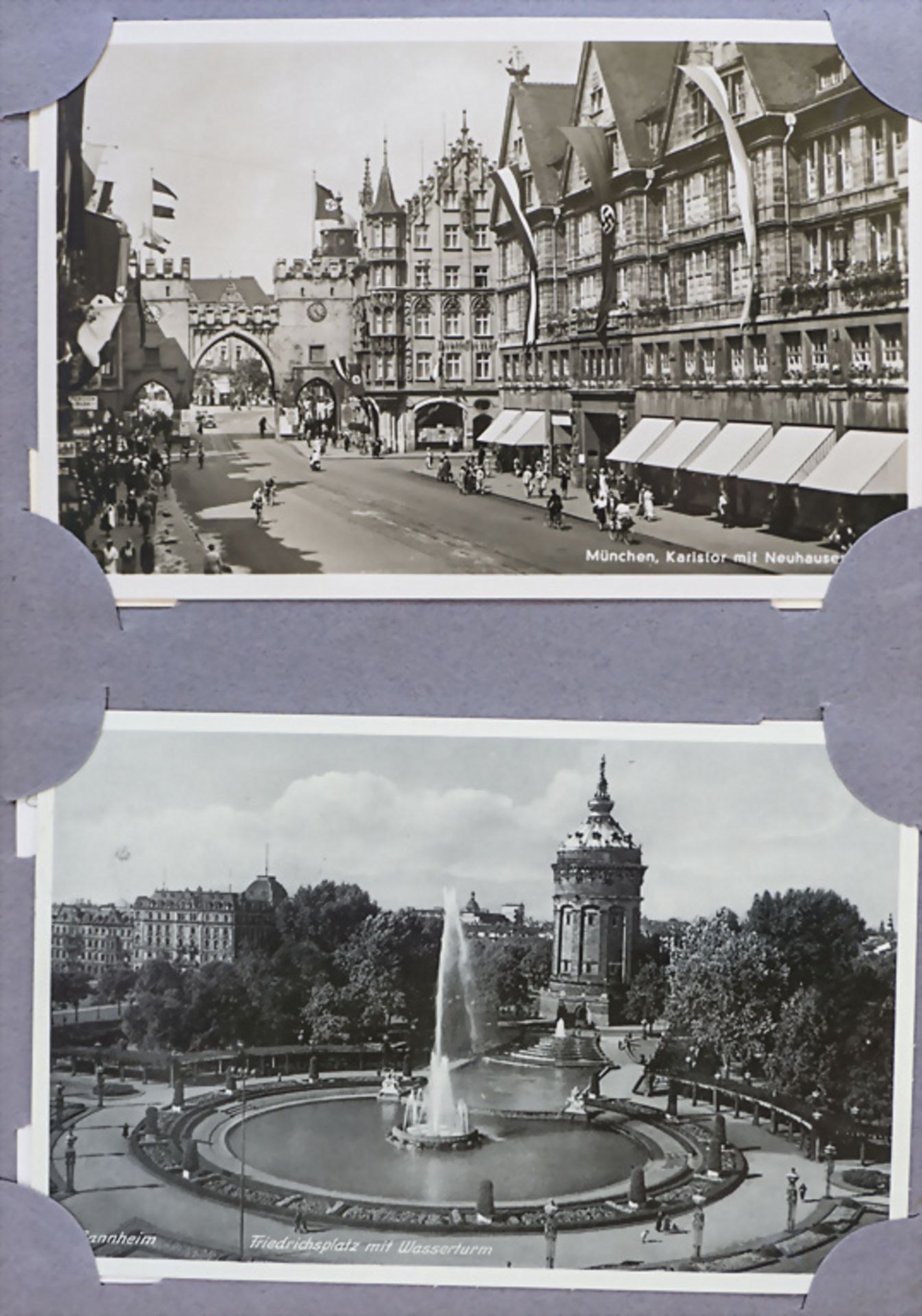 Sammlung deutscher Ansichtskarten im Album / A collection of German postcards
