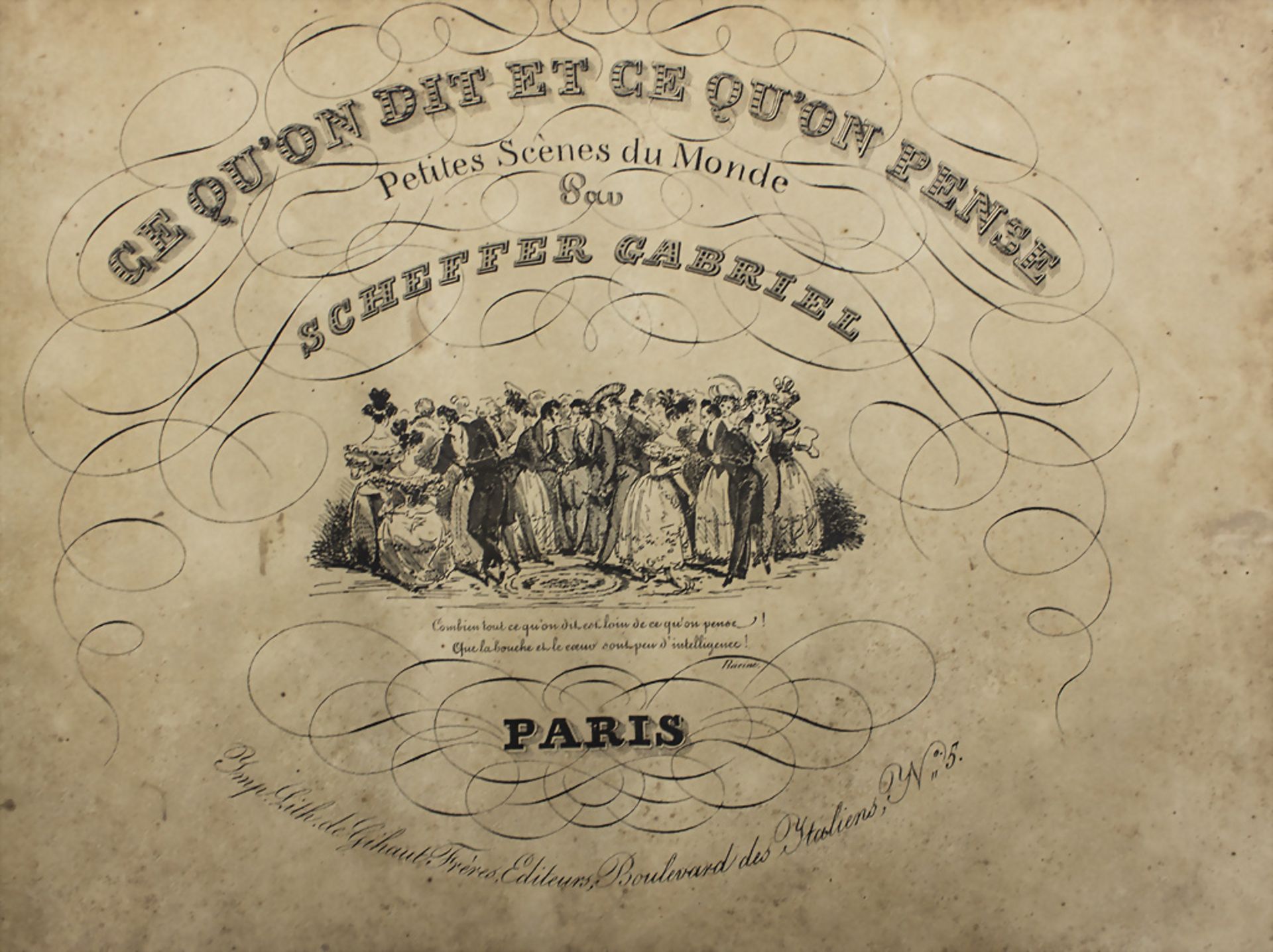 J. Gabriel Scheffer, 'Ce qu'on dit et ce qu'on pense' / 'What one says and what one thinks', ...