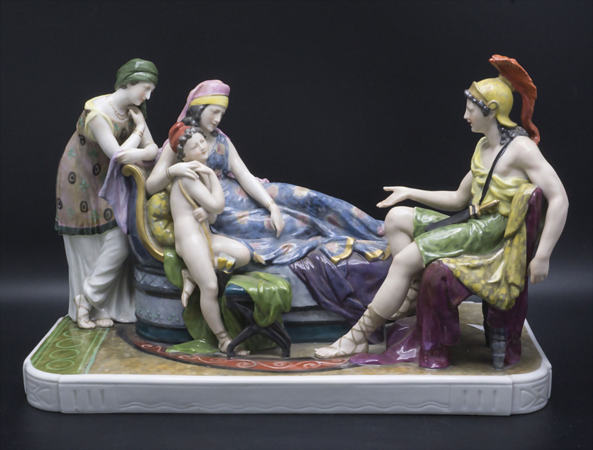 Figurengruppe 'Aeneas und Dido', Karl Ens, Volkstedt, um 1900