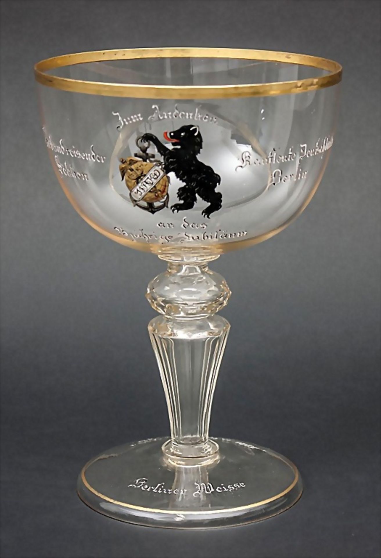 Pokalglas 'Berliner Weiße' / A glass chalice, Berlin, 1910