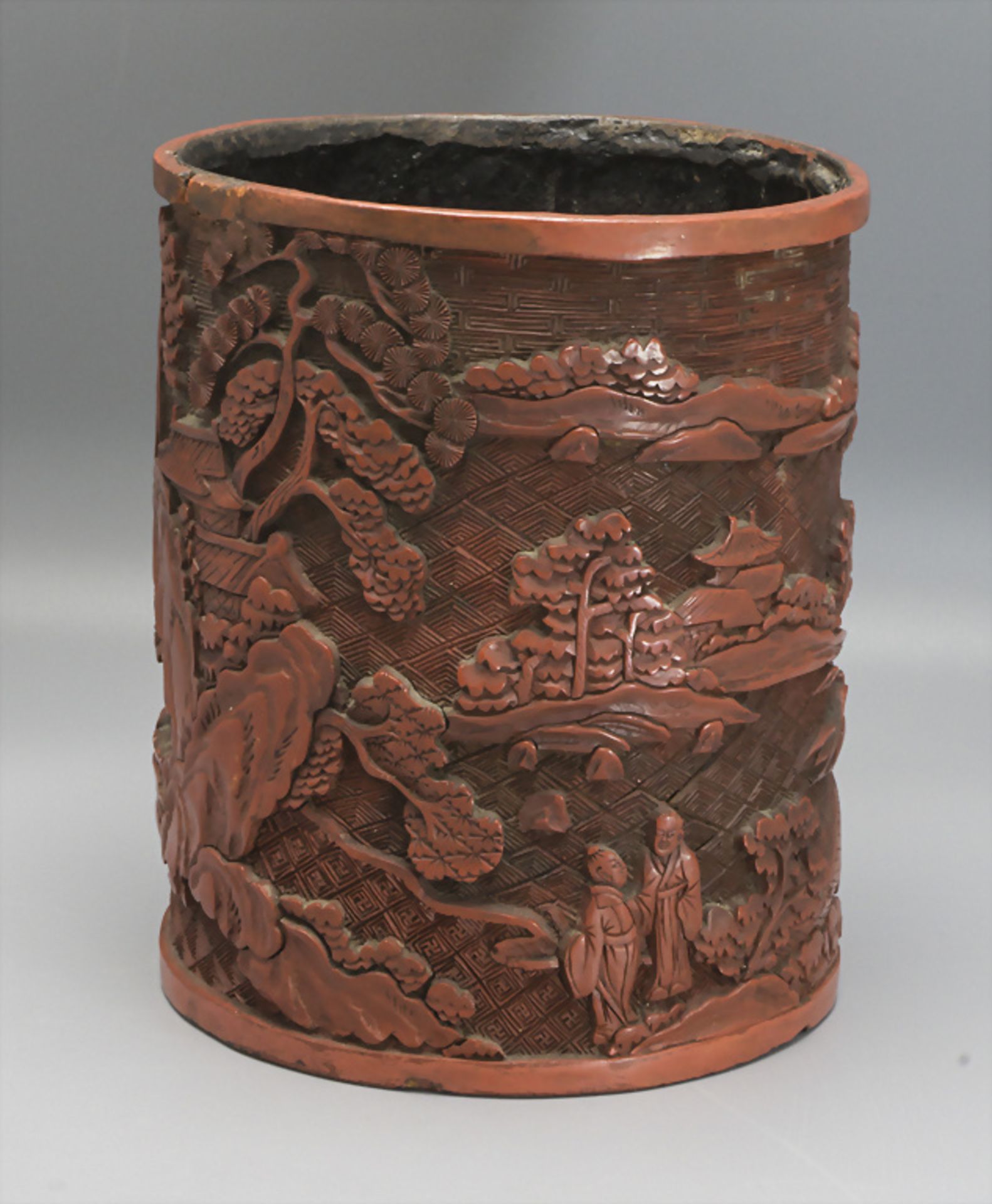 Pinselbecher / A brush cup, China, Qing Dynastie (1644-1911), 17./18. Jh.