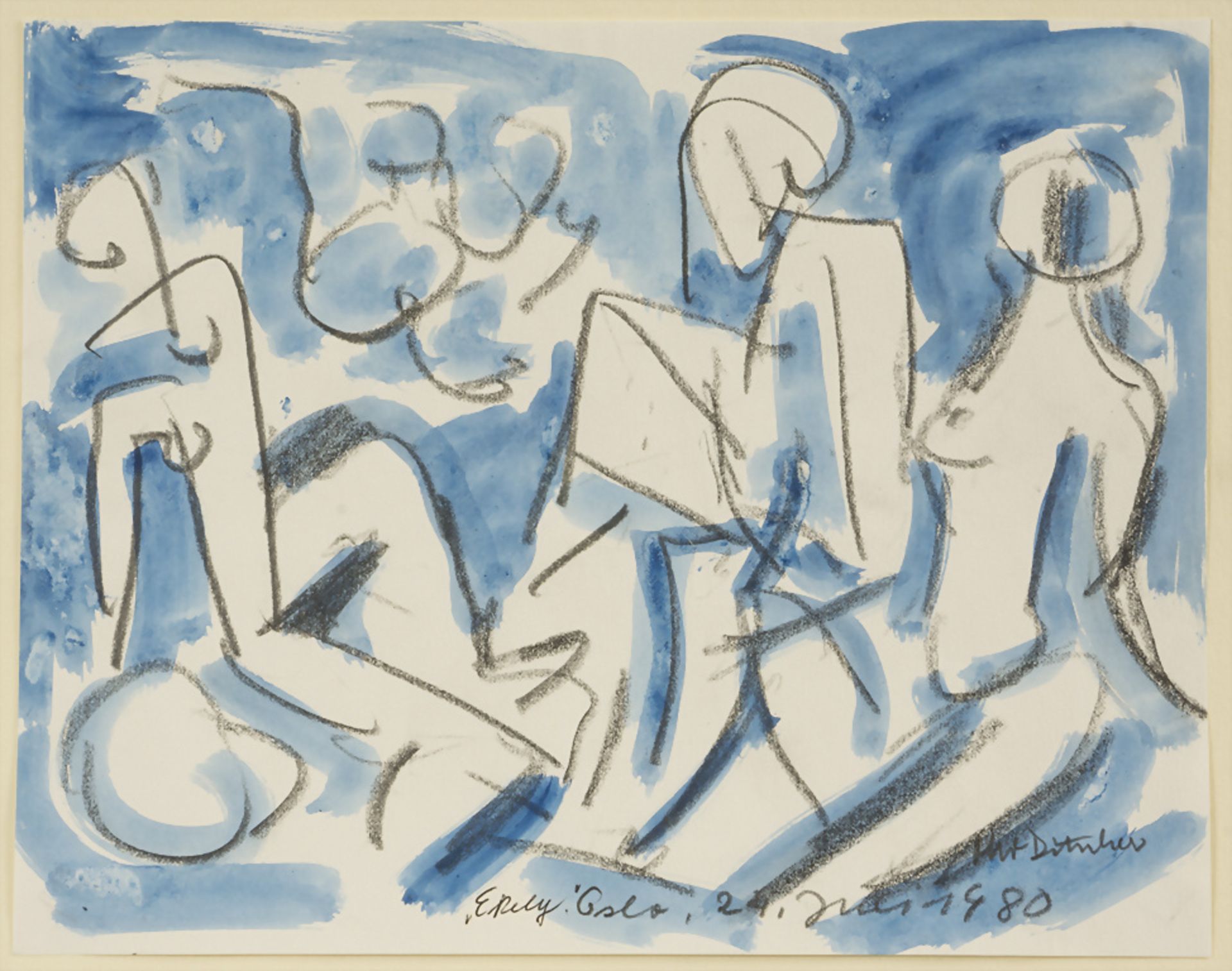 Otto Ditscher (1903-1987), 'Abstrakte Frauenakte' / 'Abstract female nudes', 1980