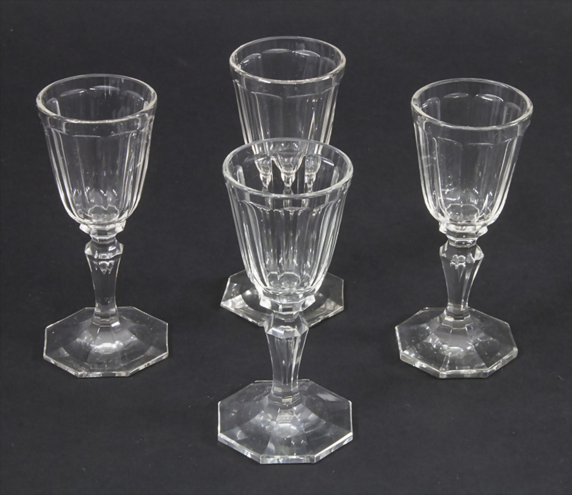 4 Schnapsgläser / 4 shot glasses, J. & L. Lobmeyr, Wien, um 1900