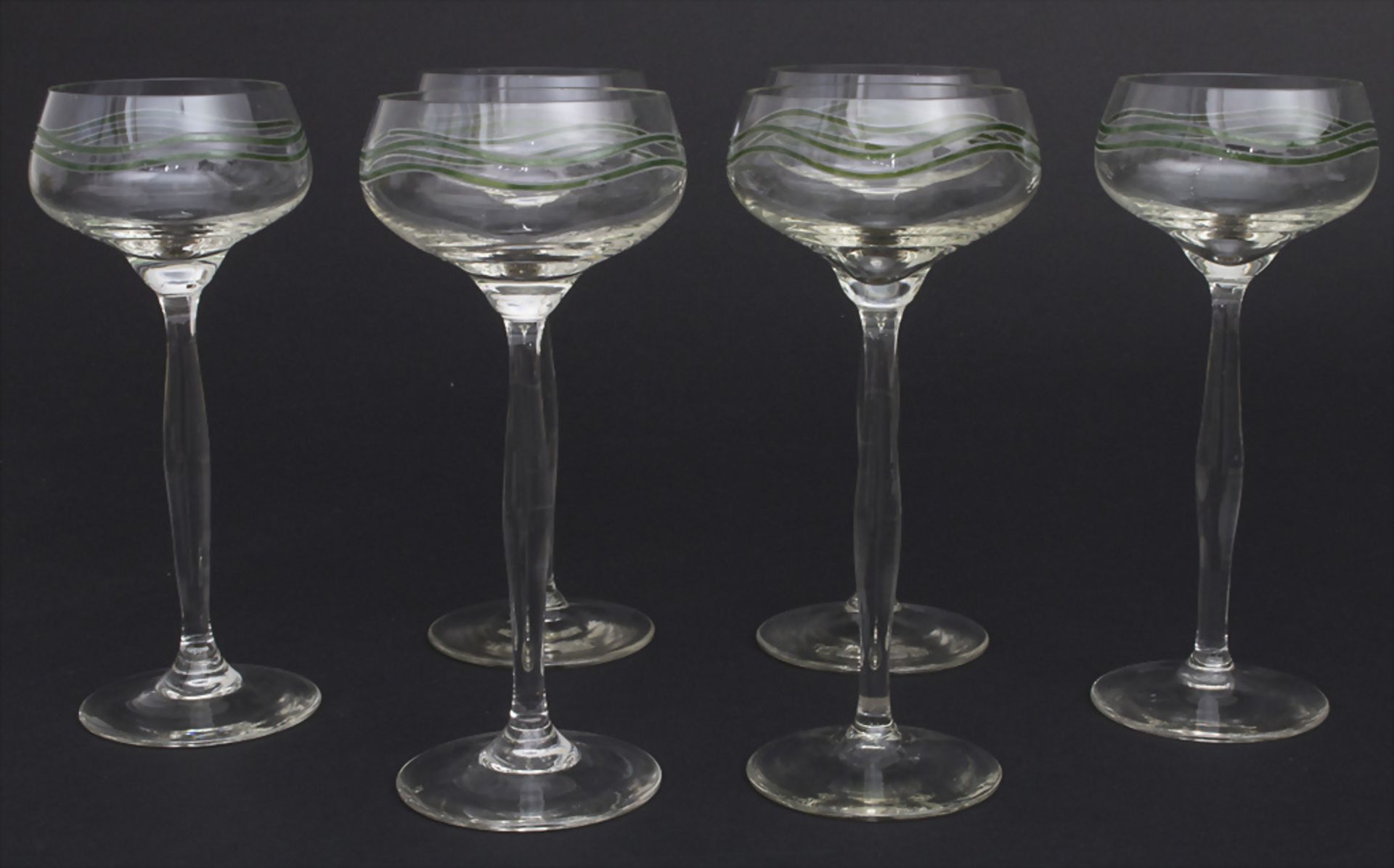 6 Sektschalen 'Liane' / A set of 6 champagne glasses 'Liana', Hans Christiansen, ...