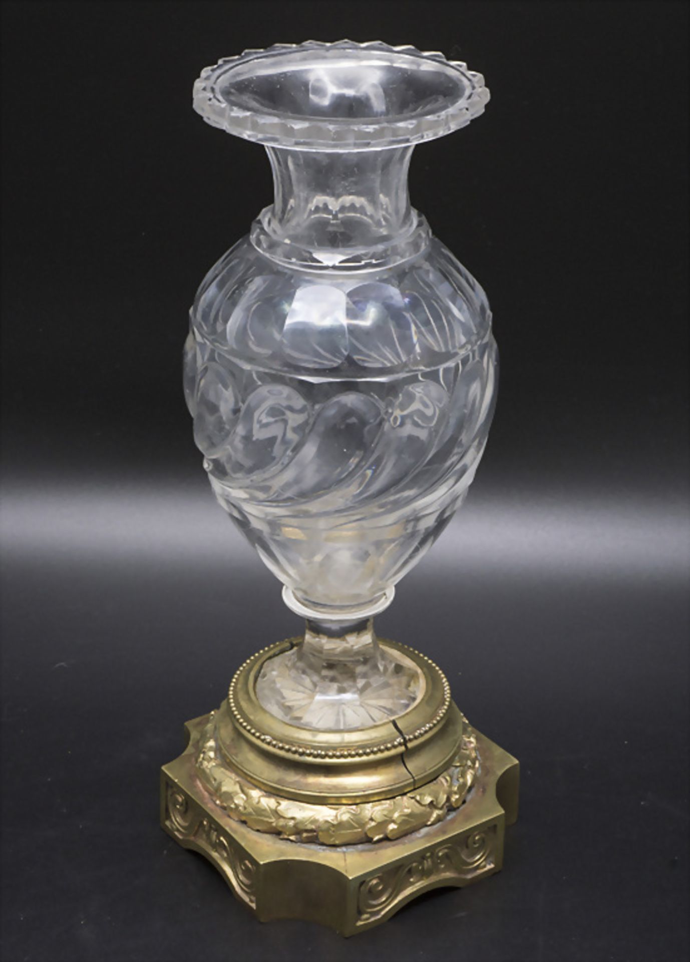 Glasziervase / A decorative glass vase, Frankreich, um 1800