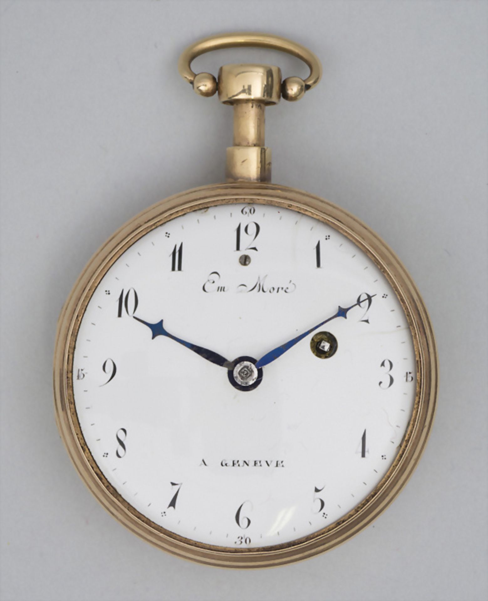 Offene Taschenuhr / An 18k gold open faced watch, Emile Moré à Geneve, Genf, um 1800