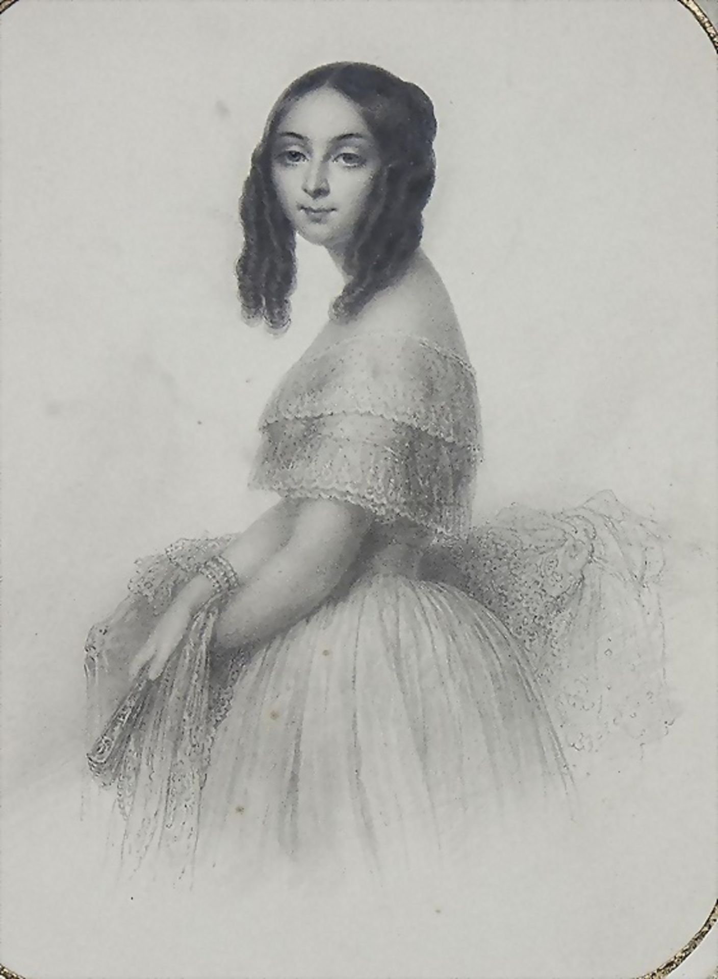 Hyppolitez (Hippolyte) Masson, Porträt einer jungen Dame, 1850