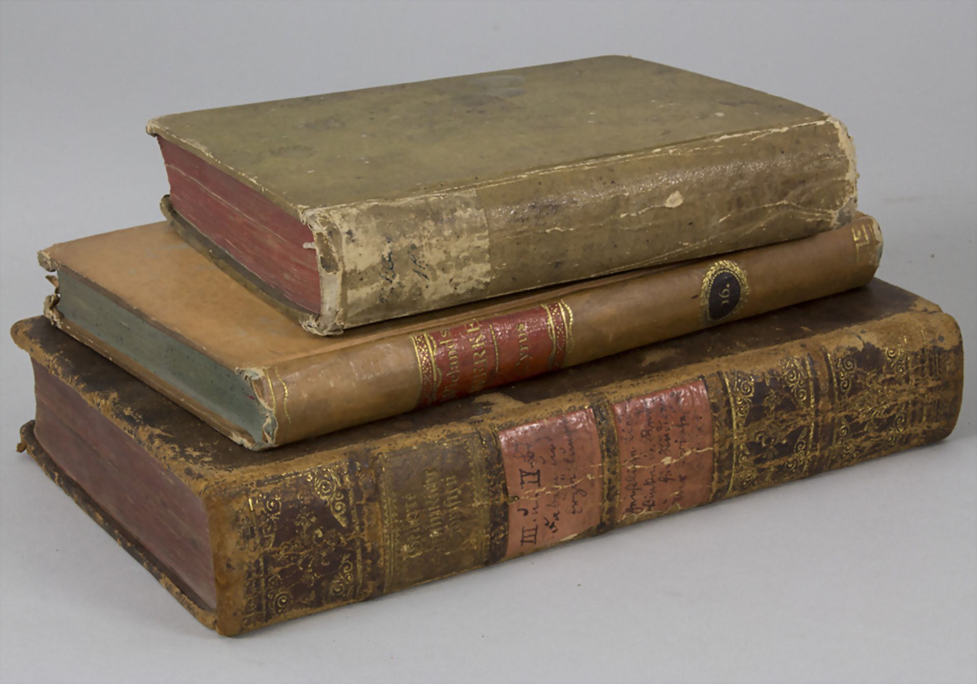 Drei Bücher deutscher Literaten des 18. Jh. / Three books of German writers of the 18th century