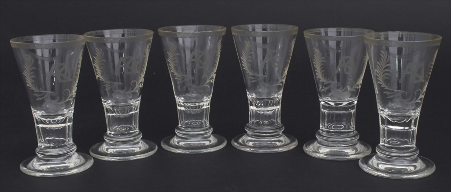 6 Kelchgläser / A set of 6 goblets, J. & L. Lobmeyr, Wien, um 1880