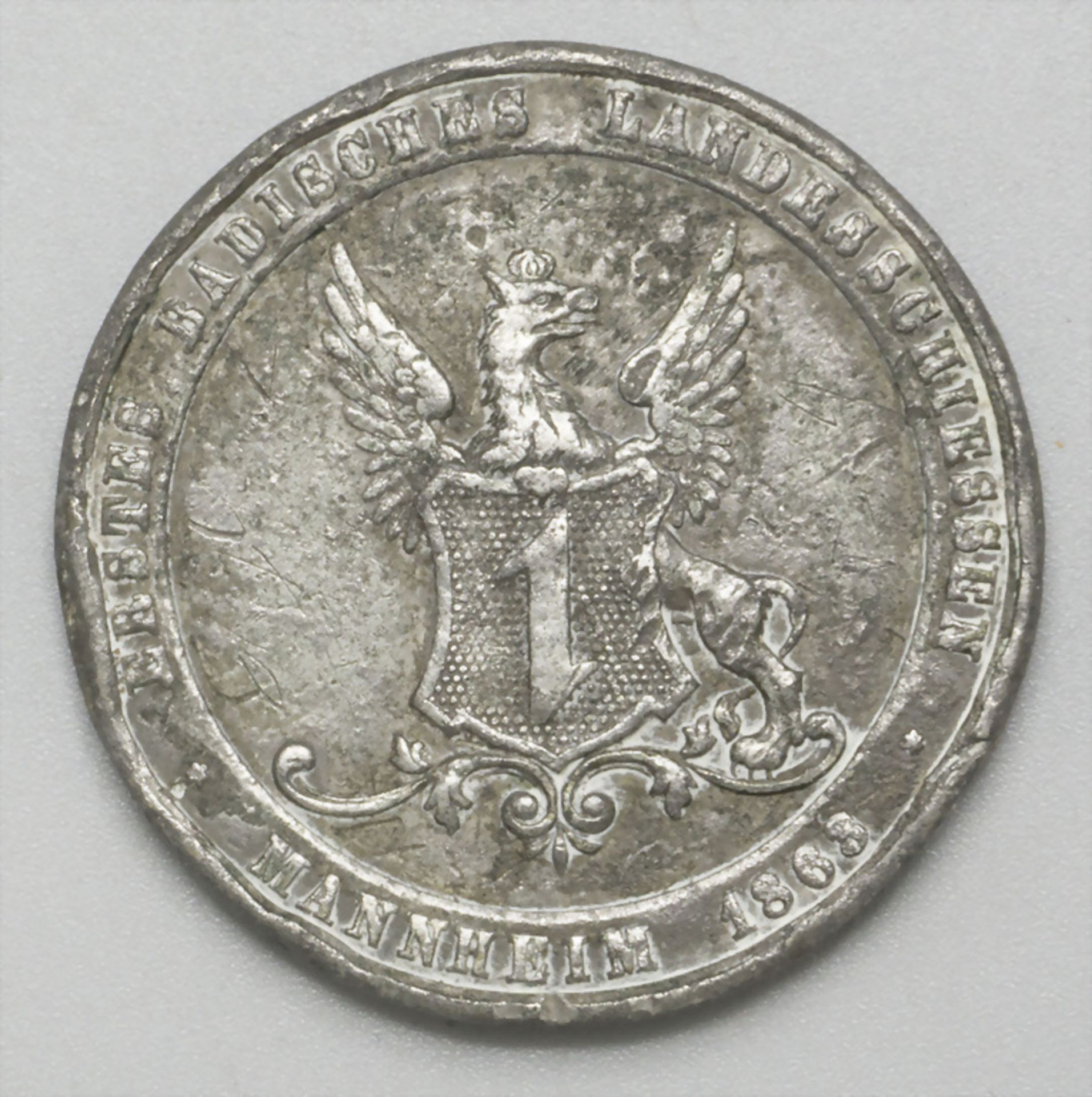 Medaille '1. Badisches Landesschützenfest', Mannheim, 1863