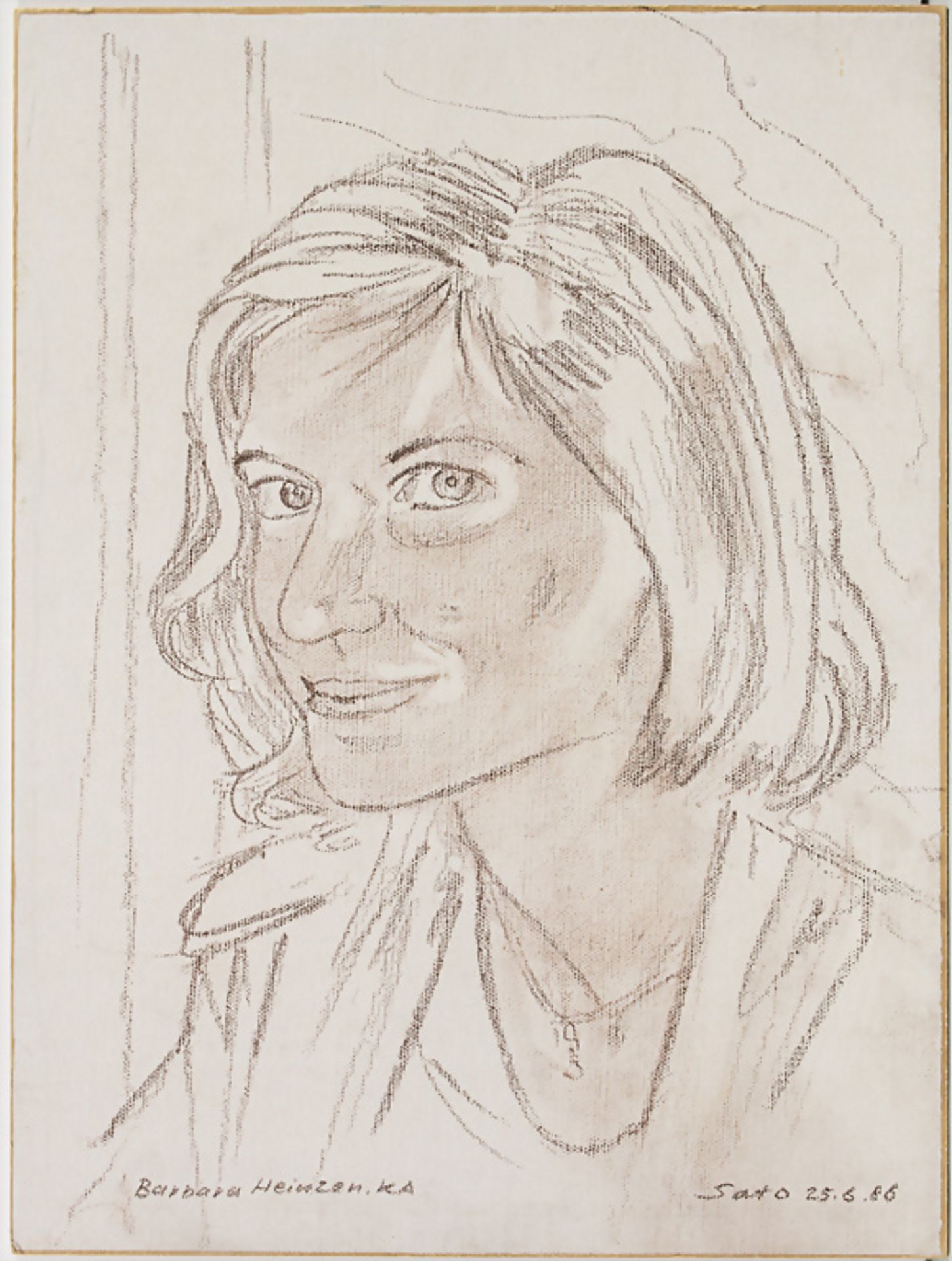 Hardy Schneider-Sato (1919-2002), 'Porträt von Barbara Heinzken' / A portrait, 1986