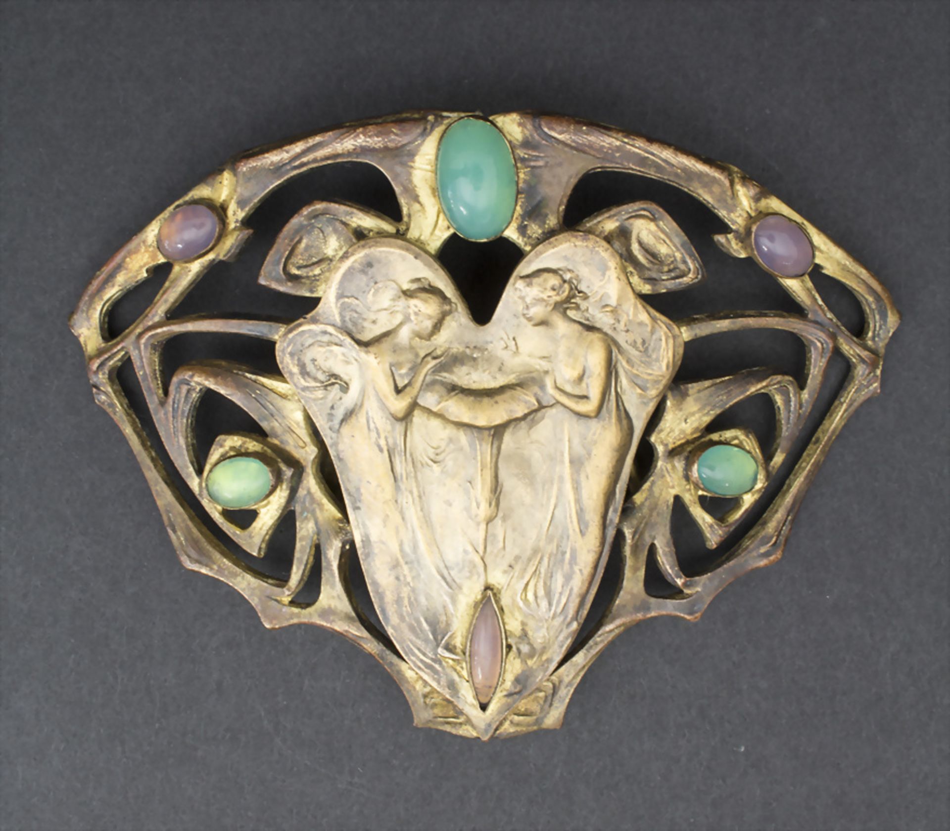 Jugendstil Gürtelschließe / An Art Nouveau belt buckle, deutsch, um 1900