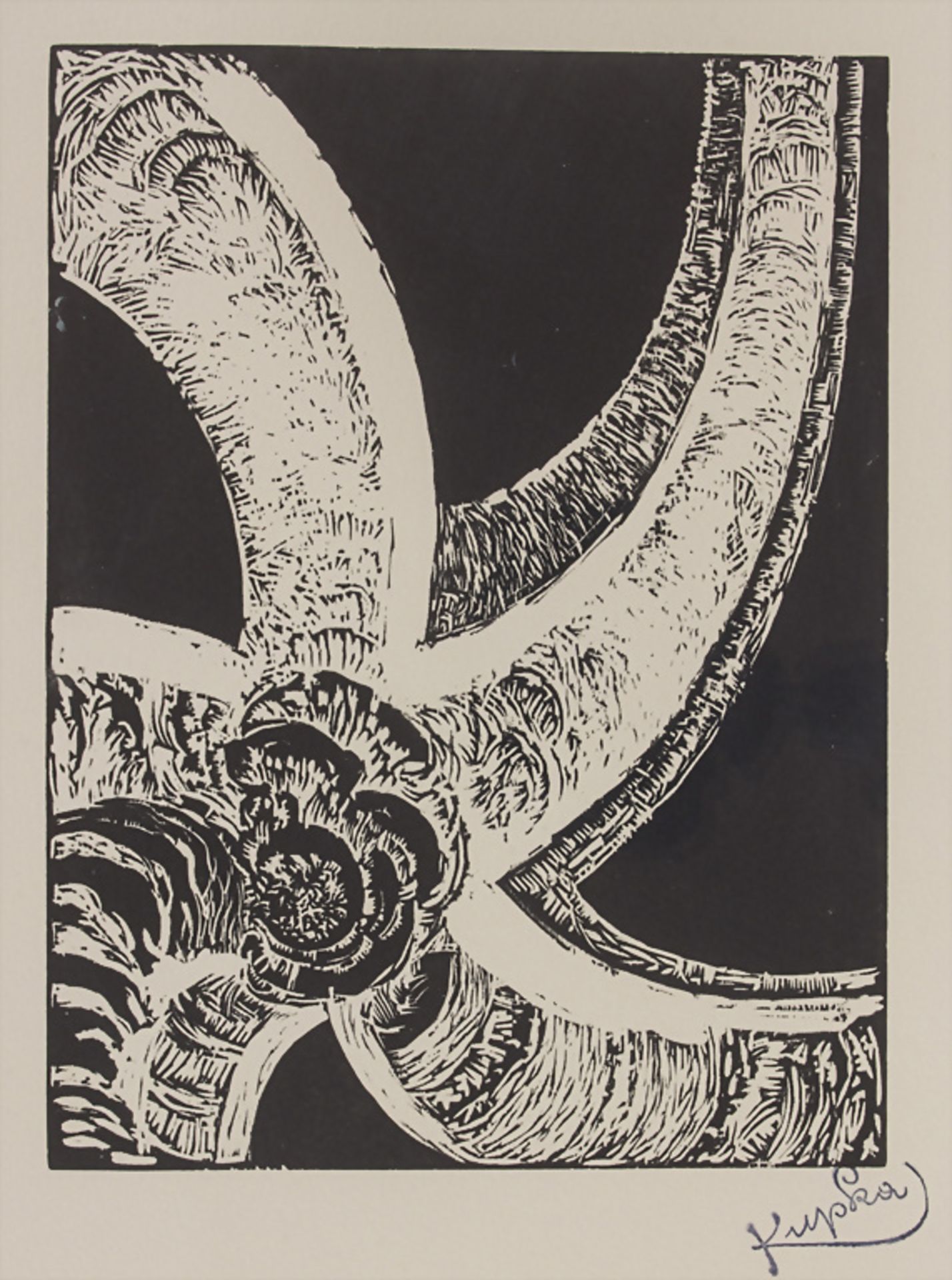 Franz Kupka (1871-1957), 'Planche pour quatre histoires en noir et blanc', um 1926