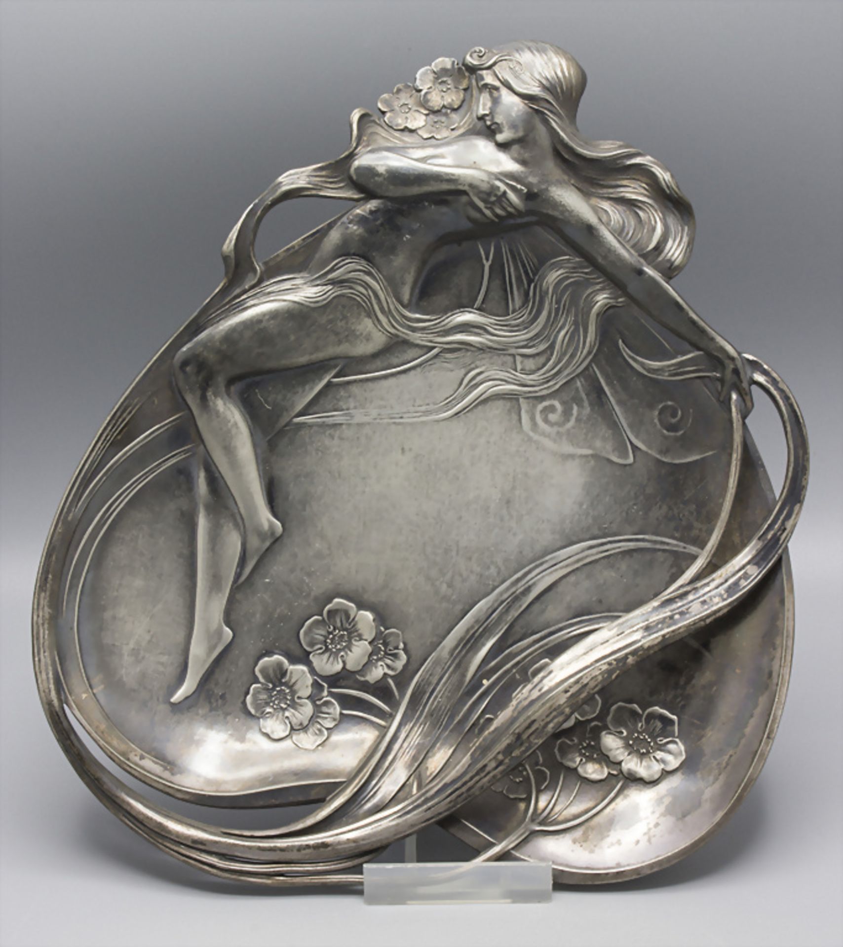 Figürliche Jugendstil Schale / A figural Art Nouveau tray, WMF, Geislingen, um 1900