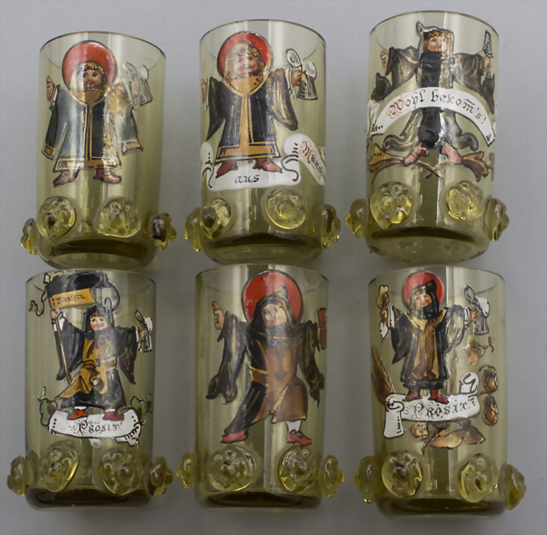 6-teiliges Trinkset Miniaturhumpen 'Münchener Kindl' / 6-piece Drinking Set Miniature Tankards ...