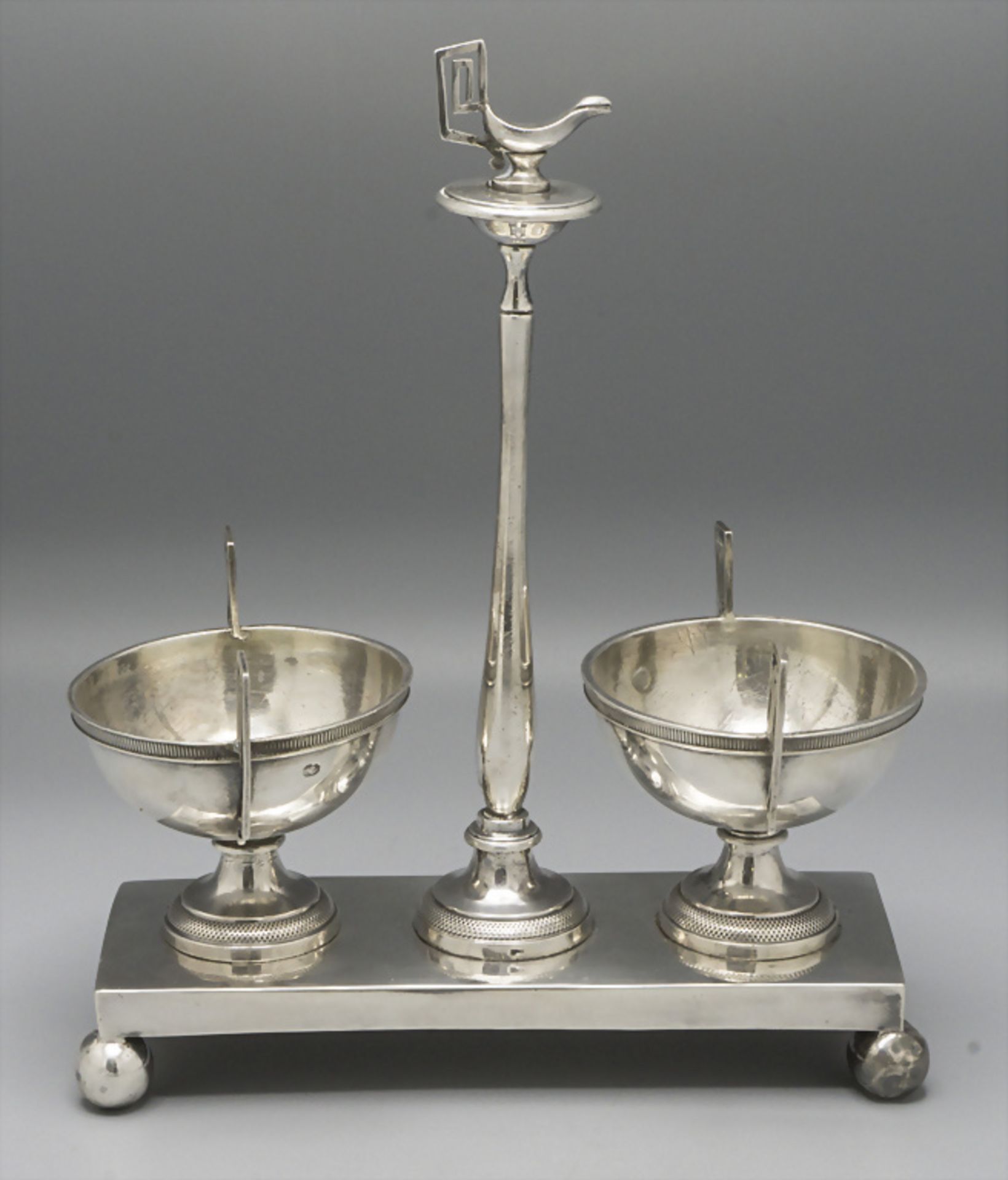 Klassizismus Doppelsaliere / A double silver salt cellar, Francois Froment, Paris, nach 1806