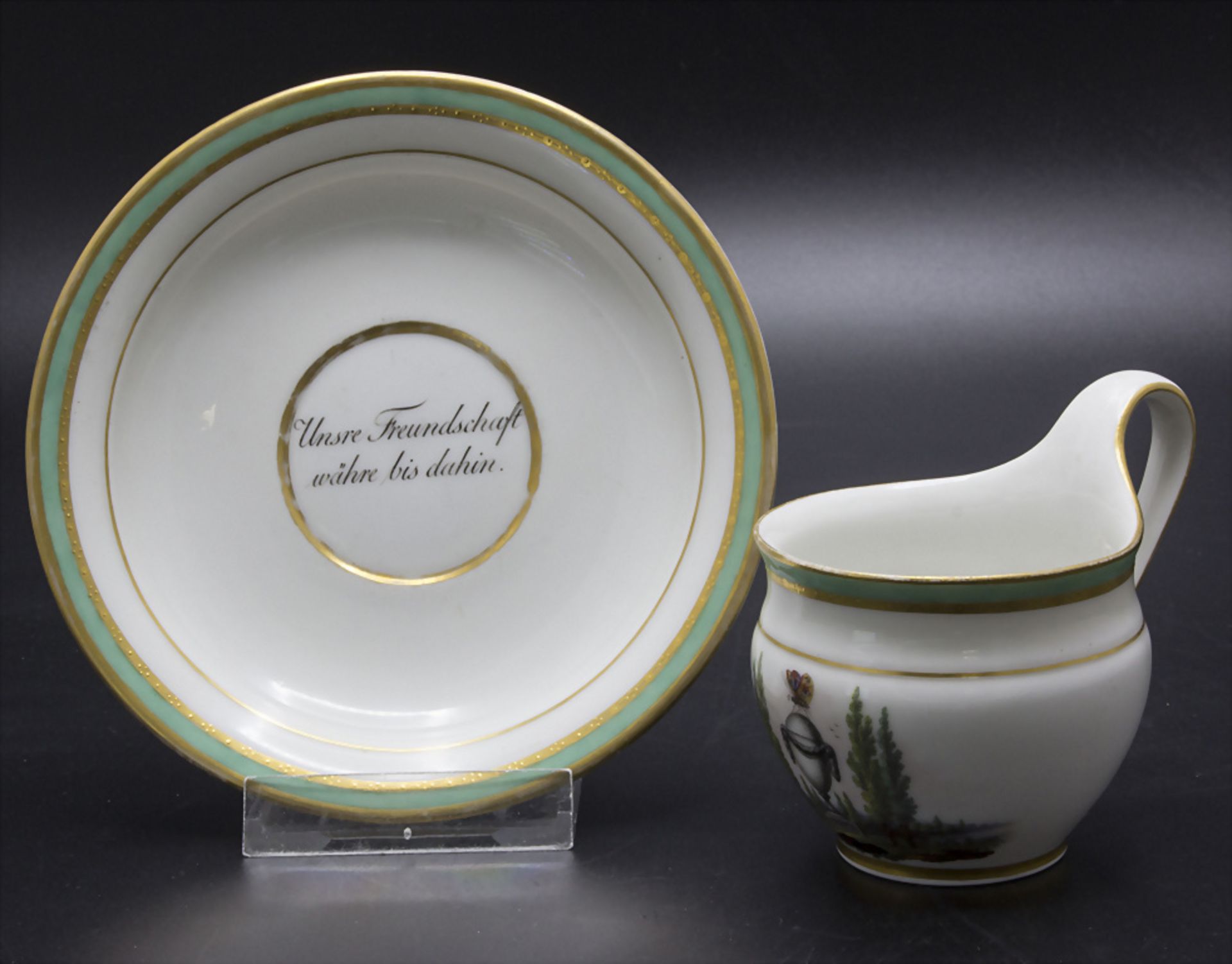 Freundschaftstasse mit UT/ A friendship cup with saucer, KPM, Berlin, um 1803/13