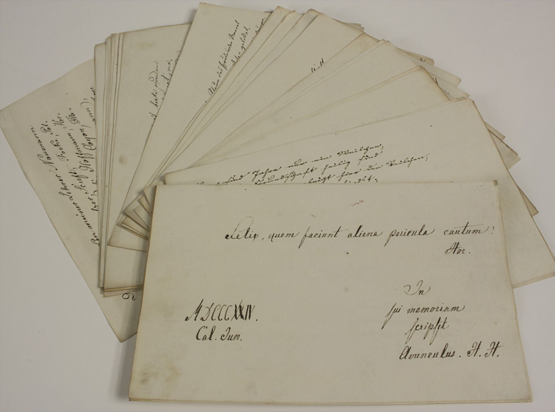 Konvolut aus 31 Stammbuchblättern der Frankonia-Verbindung, Bernburg, um 1820