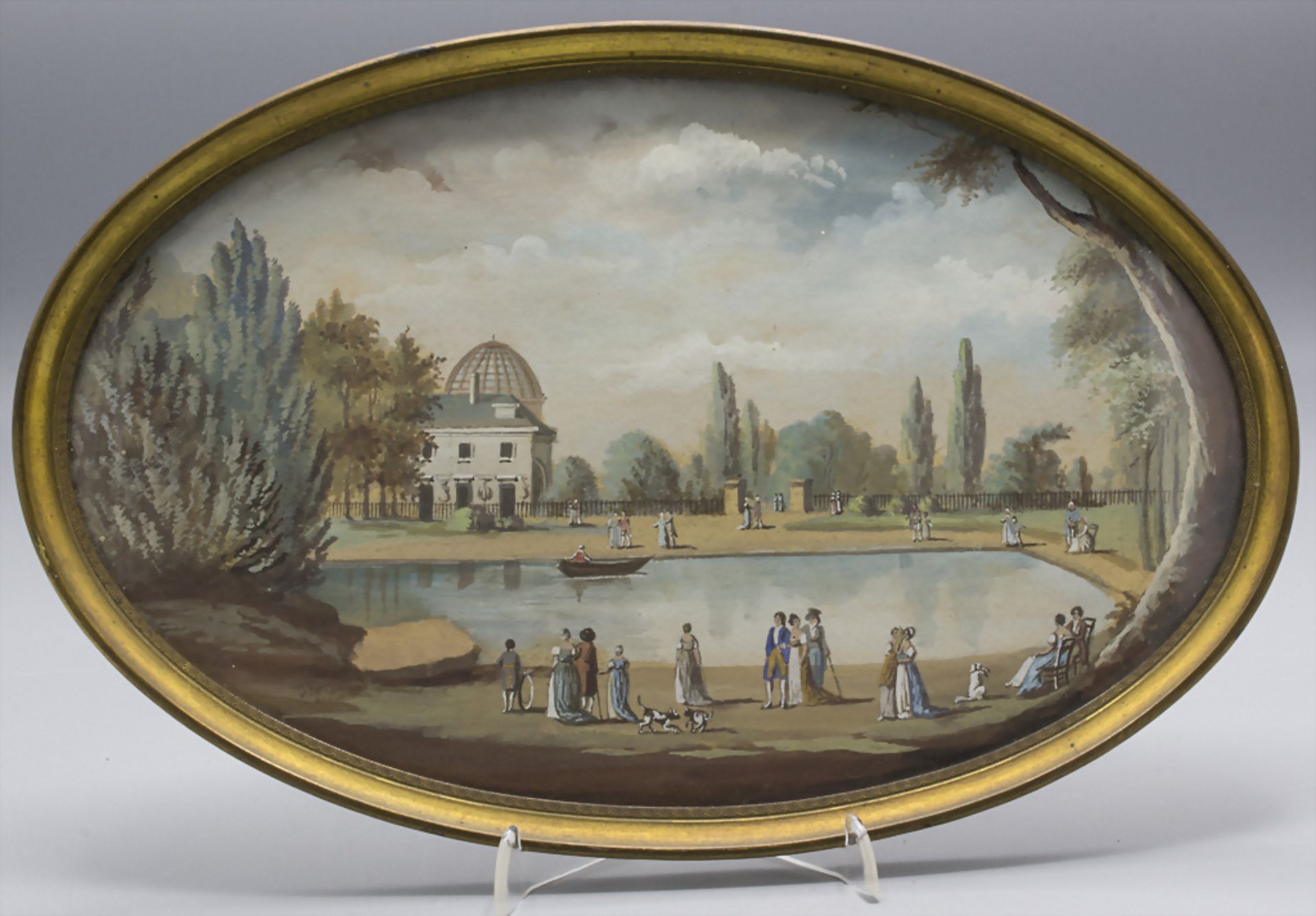 Höfische Szene des Biedermeiers / A Biedermeier courtly scene, deutsch, um 1830