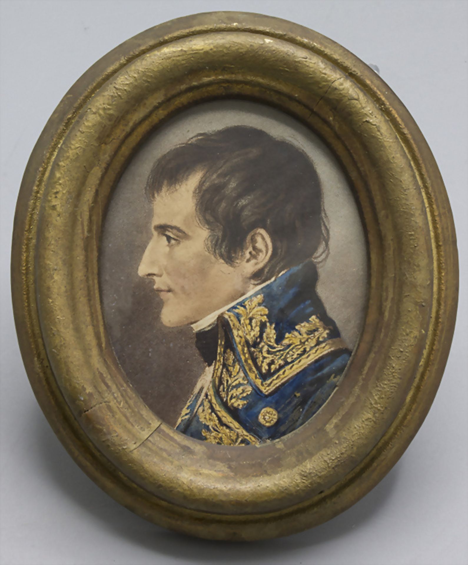 Miniatur Porträt 'Napoleon Bonaparte' / A miniature portrait of Napoleon Bonaparte, ...