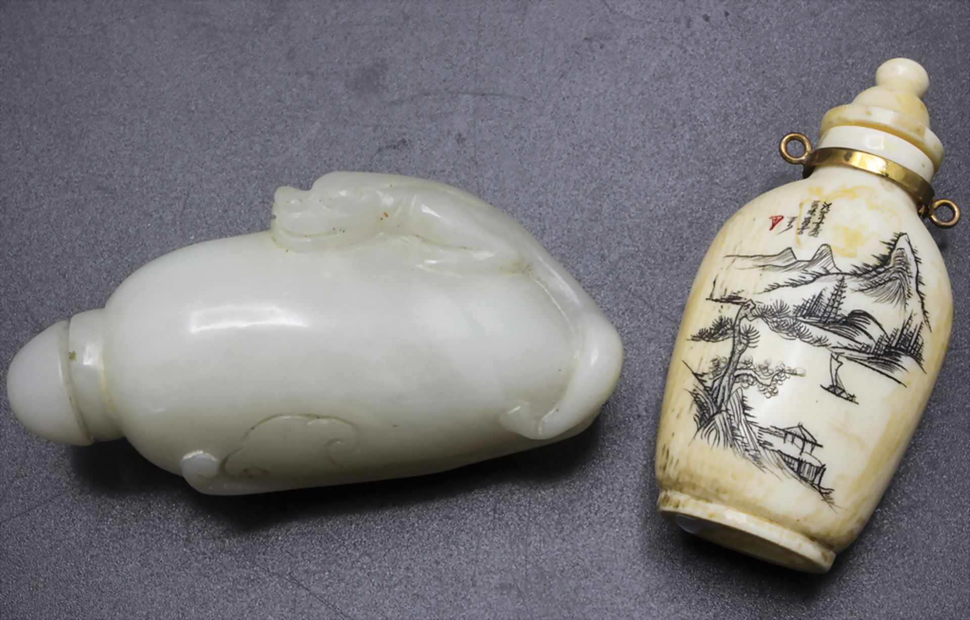 2 Schnupftabakflaschen / Snuffbottles / 2 snuff bottles, Japan, 19./20. Jh.