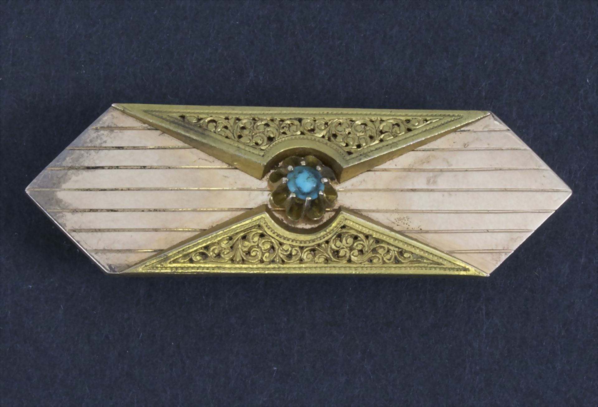 Art Déco Brosche / An Art Deco 14k gold brooch, Budapest, um 1930