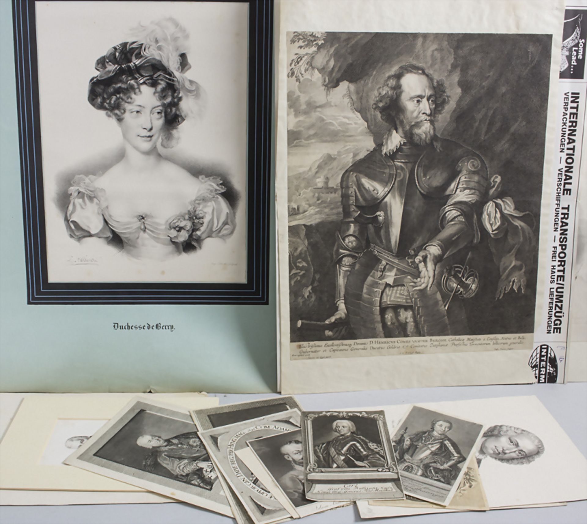 Konvolut aus 31 Druckgrafiken mit Adelsporträts / A set of 31 prints depicting Nobleman ...