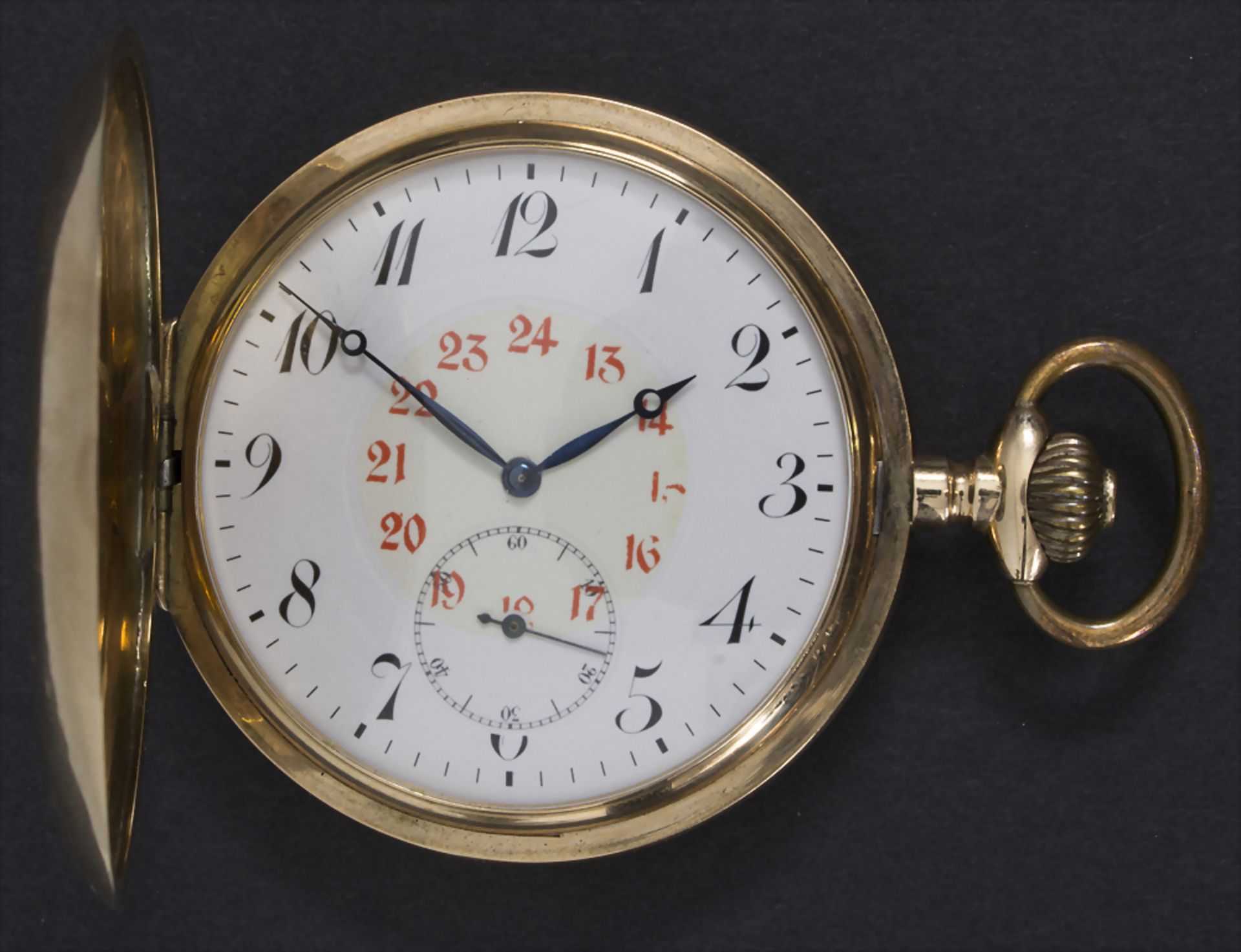 Savonette Taschenuhr / A 14k gold pocket watch, Schweiz, um 1900