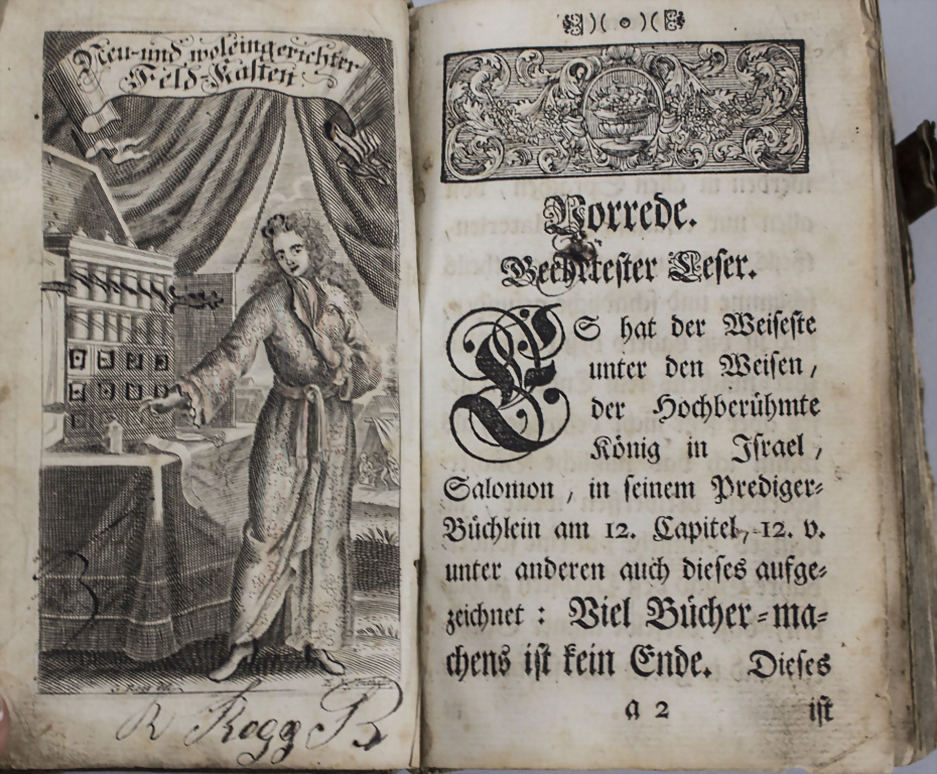 Johann Schmid: 'Neuer Medicin- und Chirurgischer Feld-Kasten', Ulm, um 1710