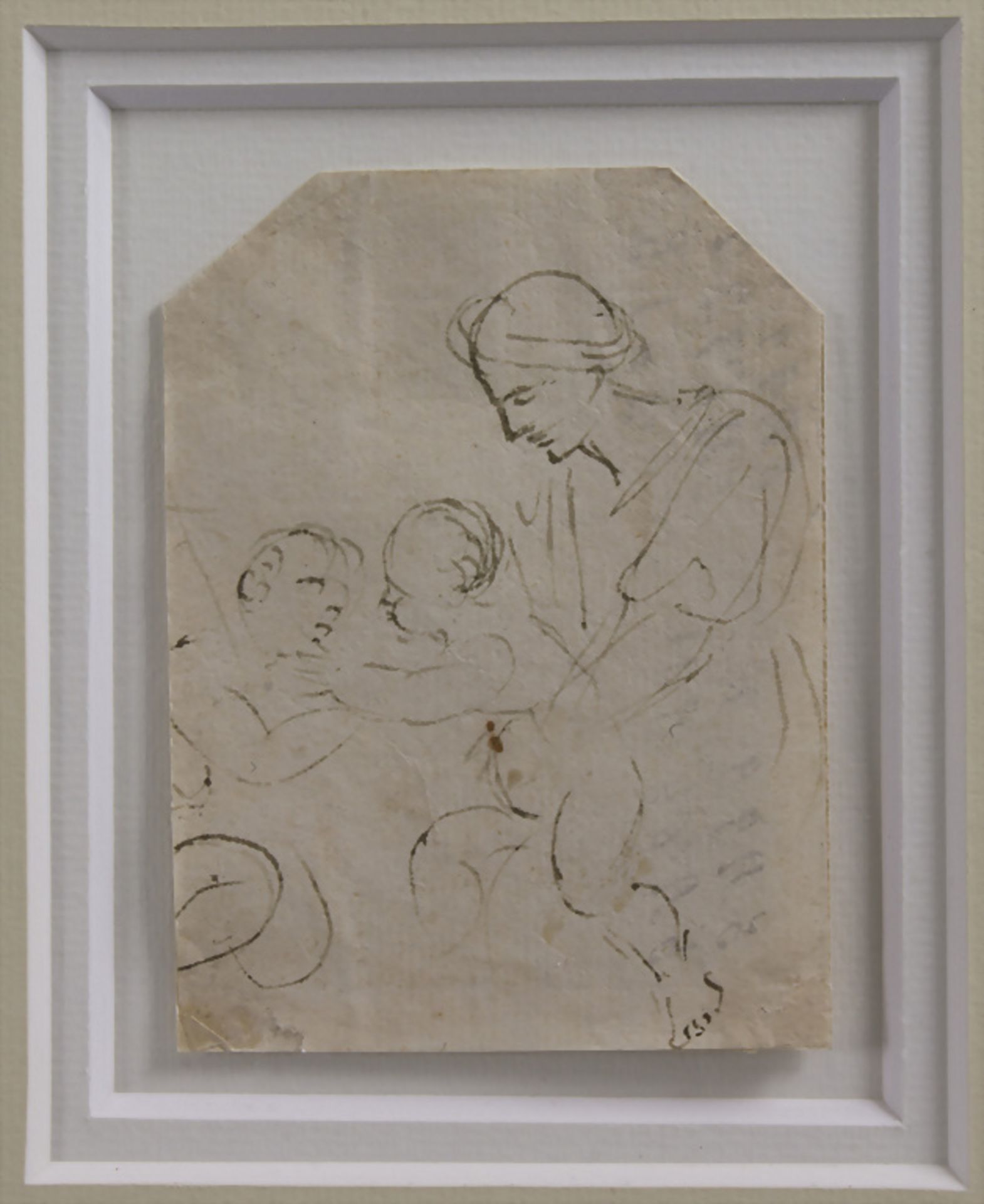 Raffael (?) (1483-1520) oder nach Raffael , 'Maria mit Jesuskind und Johannesknabe' nach einem ...
