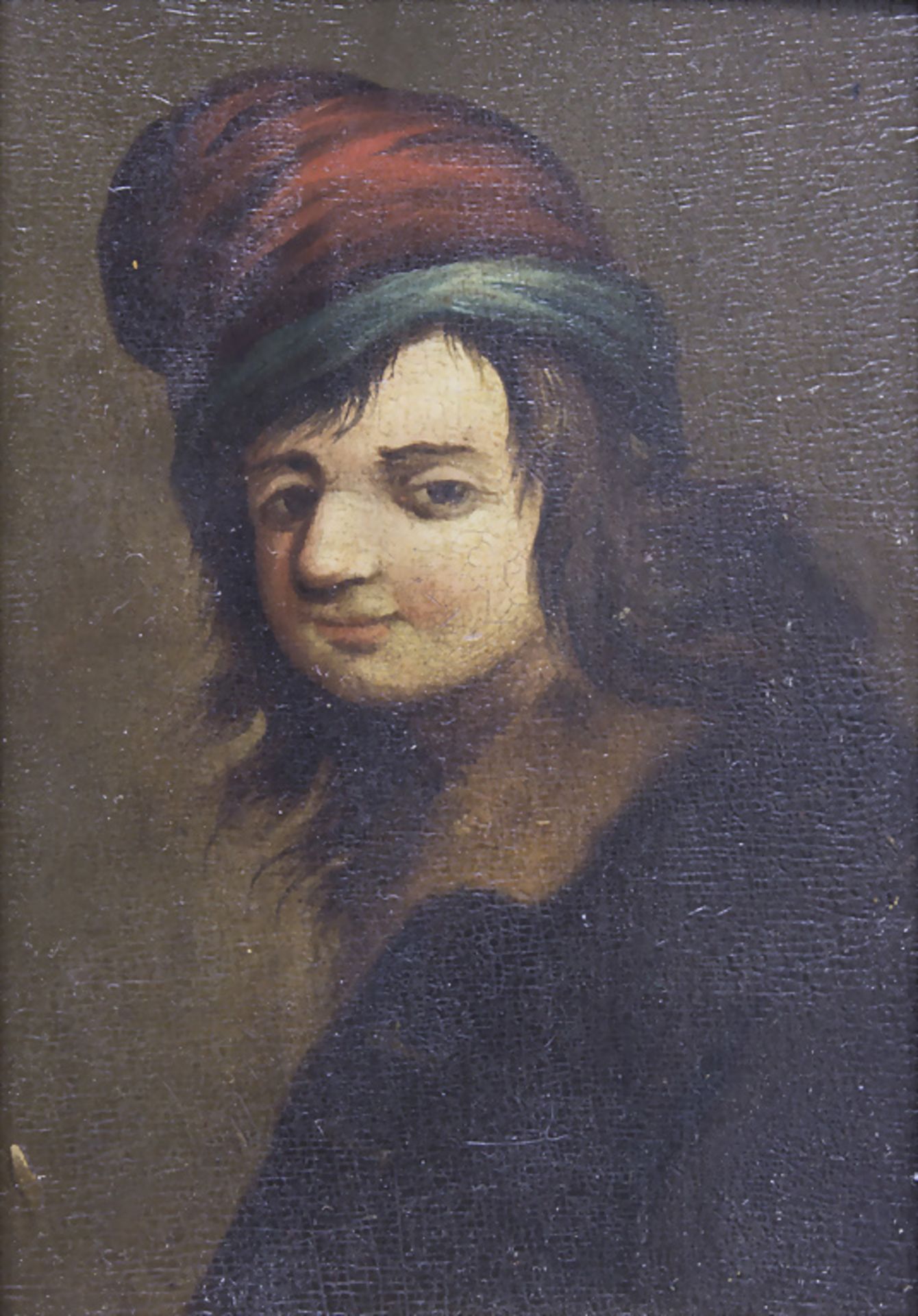 Miniatur Porträt 'Junge mit Jakobinermütze' / A minature portrait of a boy with a Jacobean ...