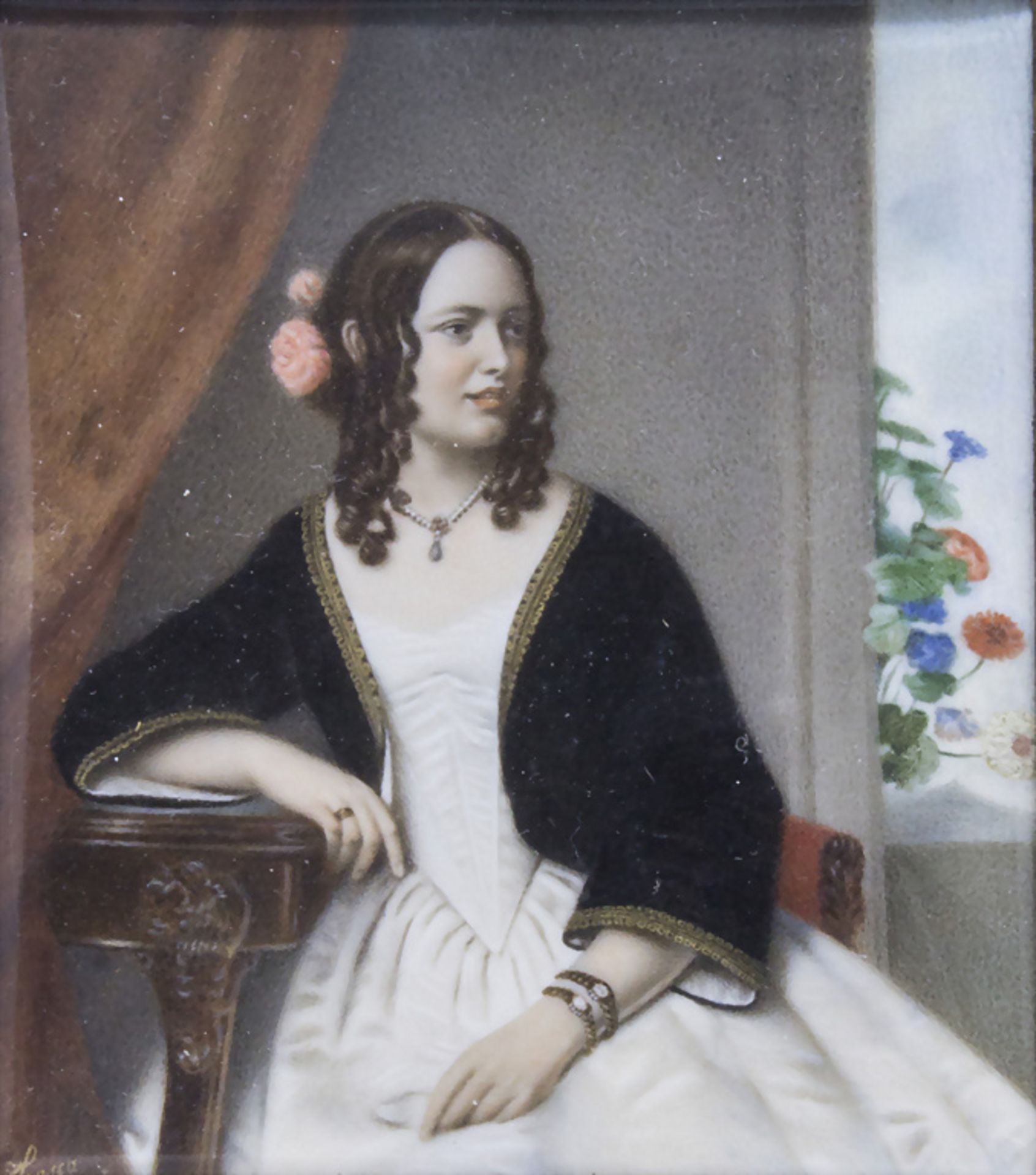Miniatur einer jungen Dame / A miniature of a young lady, Adelaide Tresca, Neapel, 1846-1904