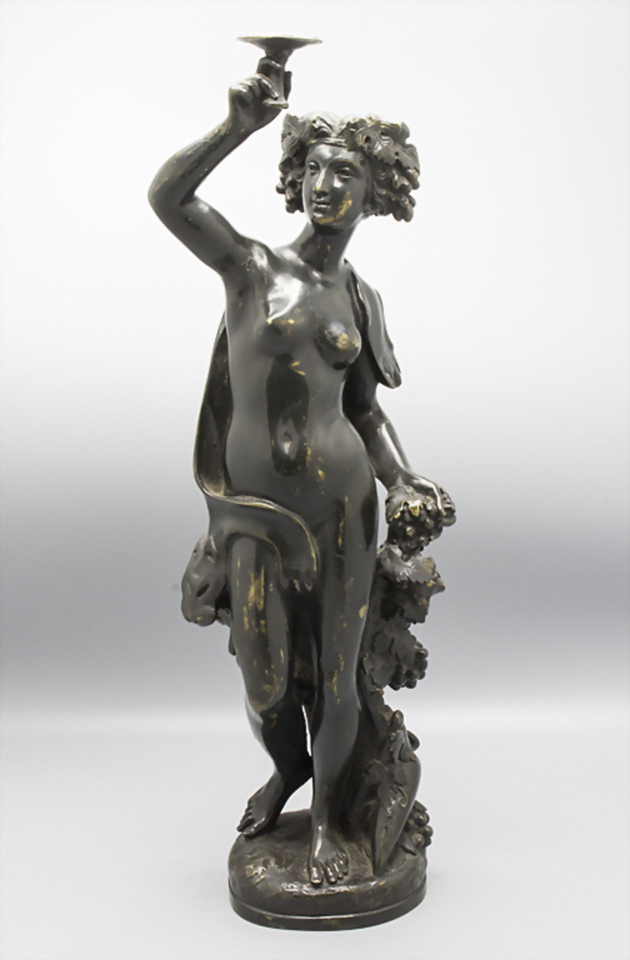 Bronze Skulptur 'Bacchantin', Frankreich, um 1880