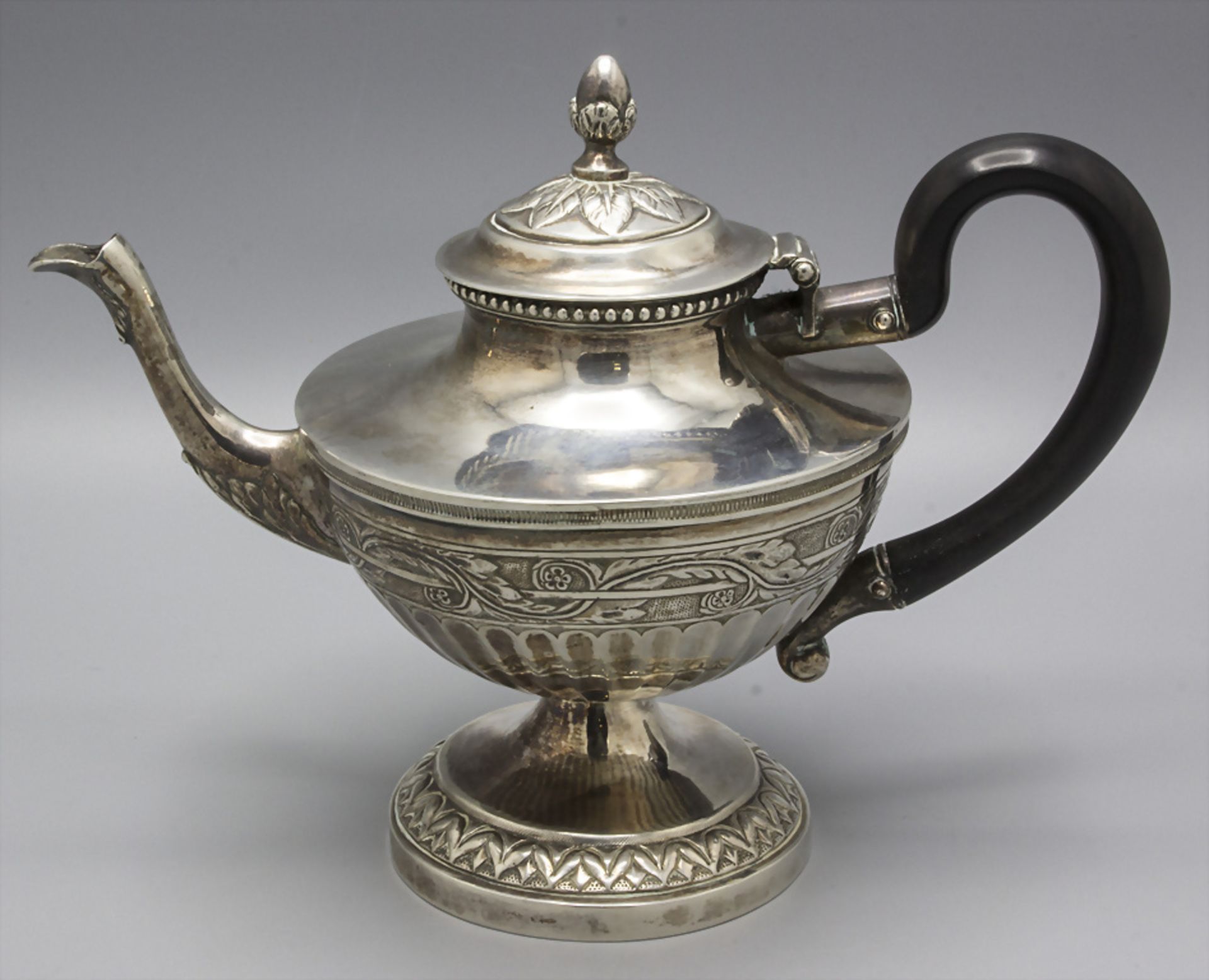 Klassizismus Teekanne / A Classicism silver tea pot, Johann Jakob Herman Grabe, Augsburg, 1800