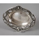 Kleine Silberschale um 1910, Silberstempel Halbmond, Krone, 800, Herstellermarke Wilhelm Binder