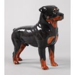 Rosenthal Rottweiler Entwurf Lore Rendlen-Schneider 1960, ungemarkt, Ritzmonogramm LS,