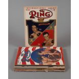 Konvolut Boxerzeitschrift "The Ring" 10 Stück: March 1950, January 1953, April 1953, June-