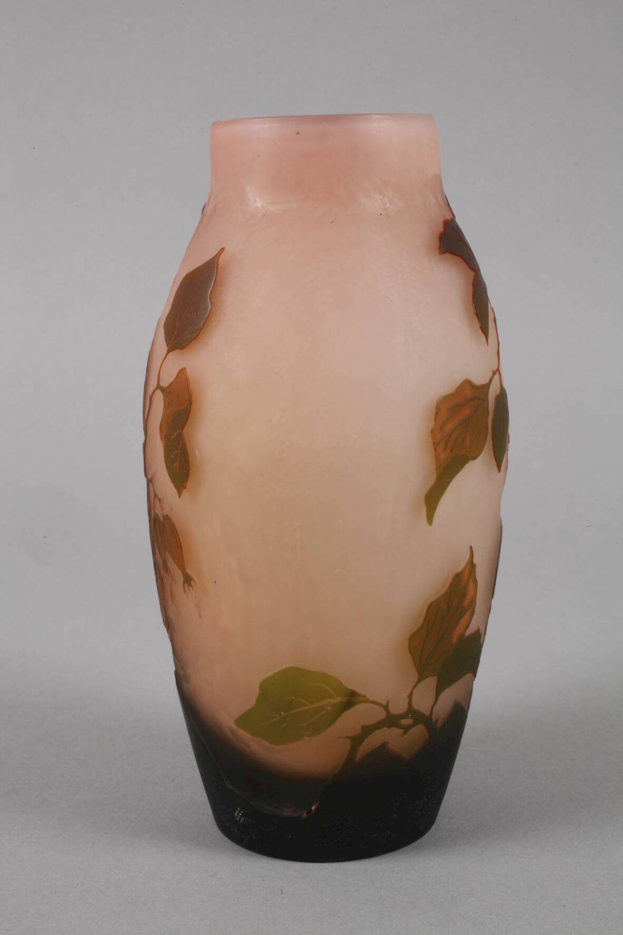 Arsall Vase Hagebuttendekor Lausitzer Glas nach französischer Manier 1921-29, gemarkt Arsall, - Bild 5 aus 5