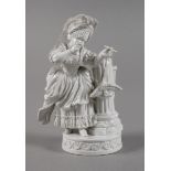 Meissen "Mädchen mit Pfeil" Entwurf Michael Victor Acier 1775, blaue Knaufschwertermarke 1860-