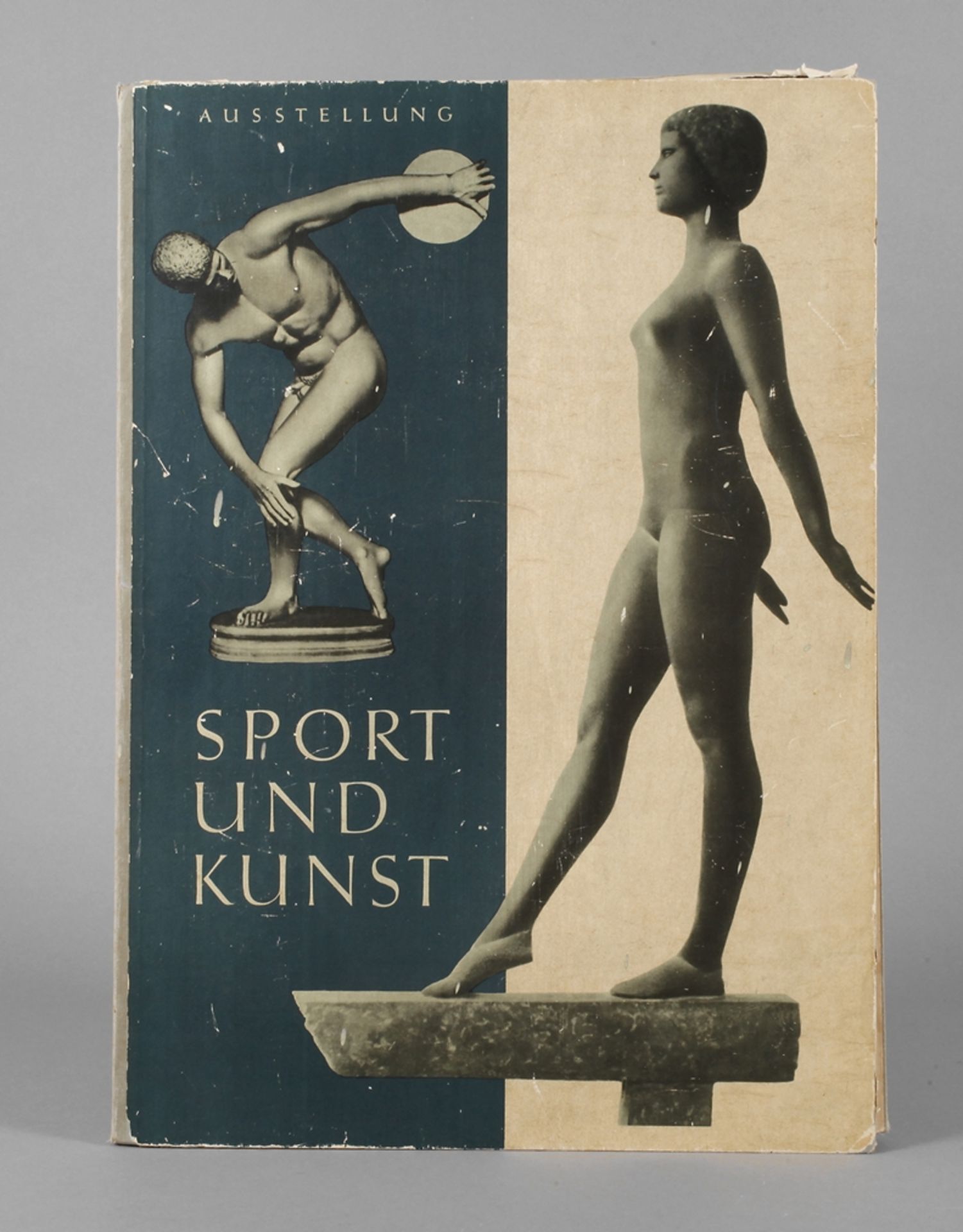 Plakatmappe Ausstellung Sport und Kunst DDR, 1960er Jahre, Wanderausstellung, herausgegeben vom